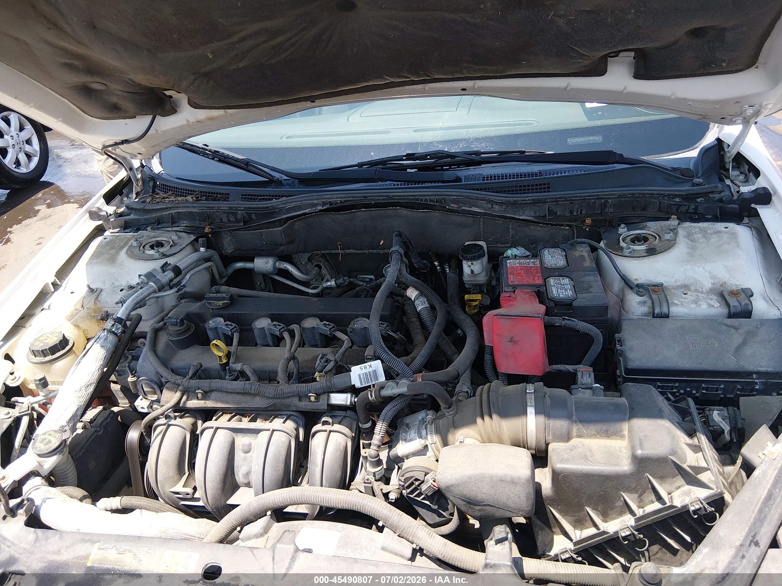 2012 Ford Fusion S White vin: 3FAHP0GA7CR200235