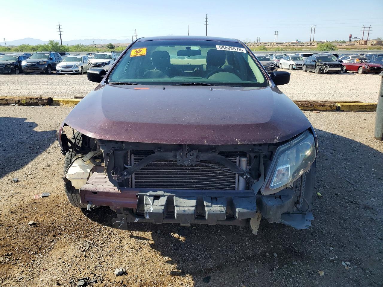 2012 Ford Fusion S Burgundy vin: 3FAHP0GA7CR327650