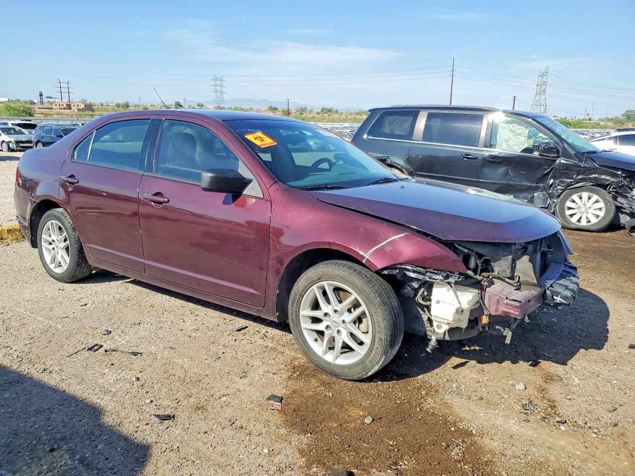 2012 Ford Fusion S Burgundy vin: 3FAHP0GA7CR327650