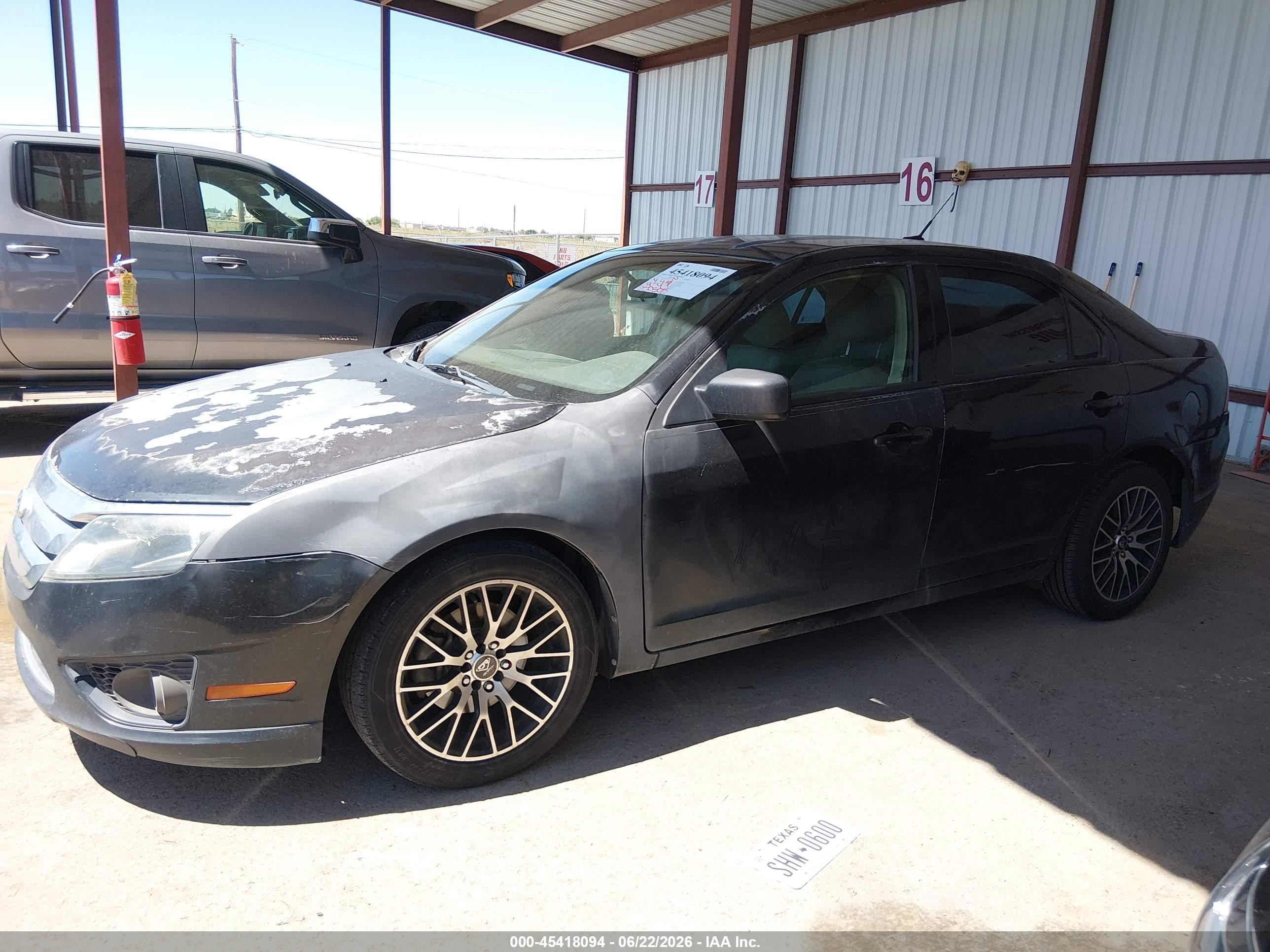 2010 Ford Fusion S Black vin: 3FAHP0GA8AR375851