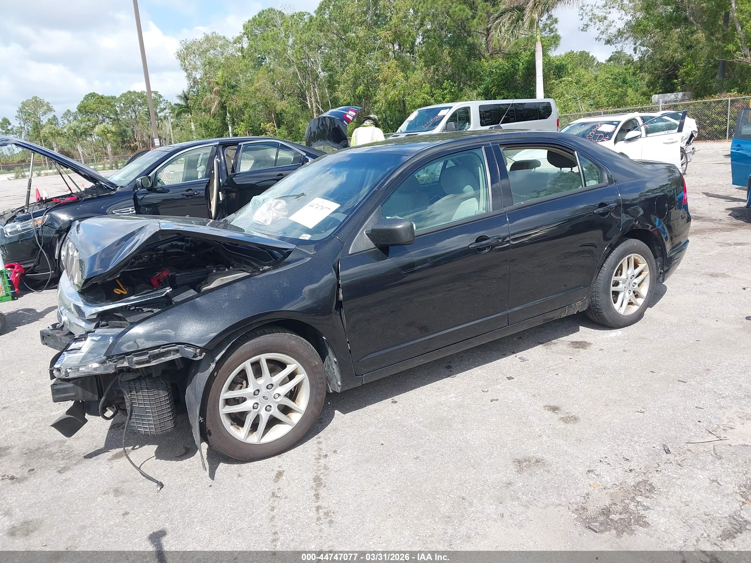 2011 Ford Fusion S Black vin: 3FAHP0GA8BR302027