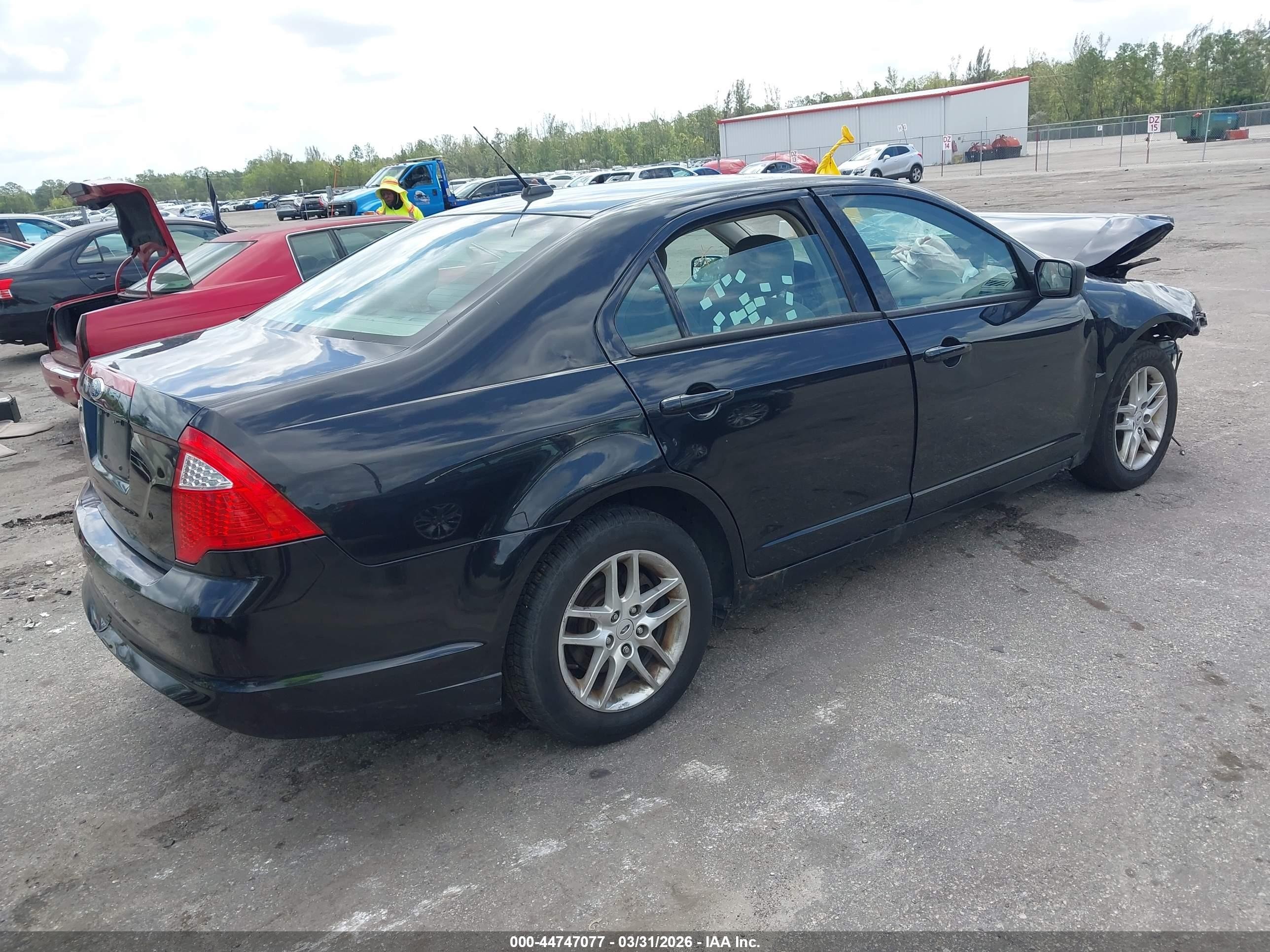 2011 Ford Fusion S Black vin: 3FAHP0GA8BR302027
