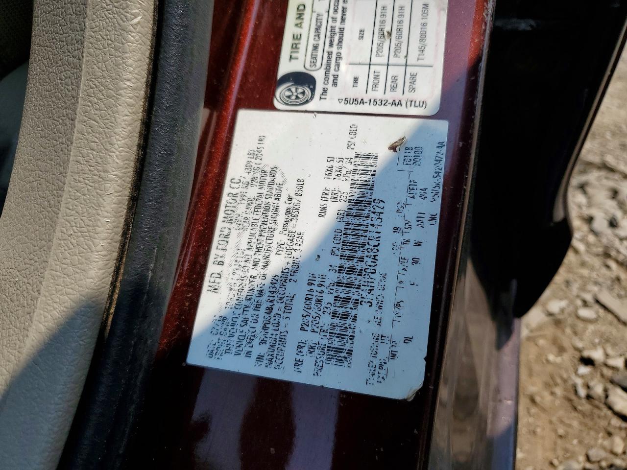 2012 Ford Fusion S Burgundy vin: 3FAHP0GA8CR143429
