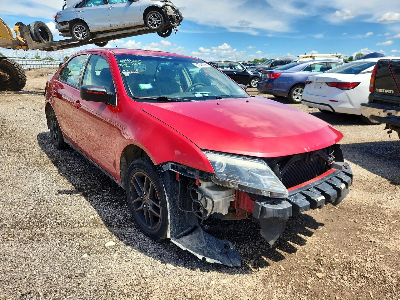 2010 Ford Fusion S Red vin: 3FAHP0GA9AR366270