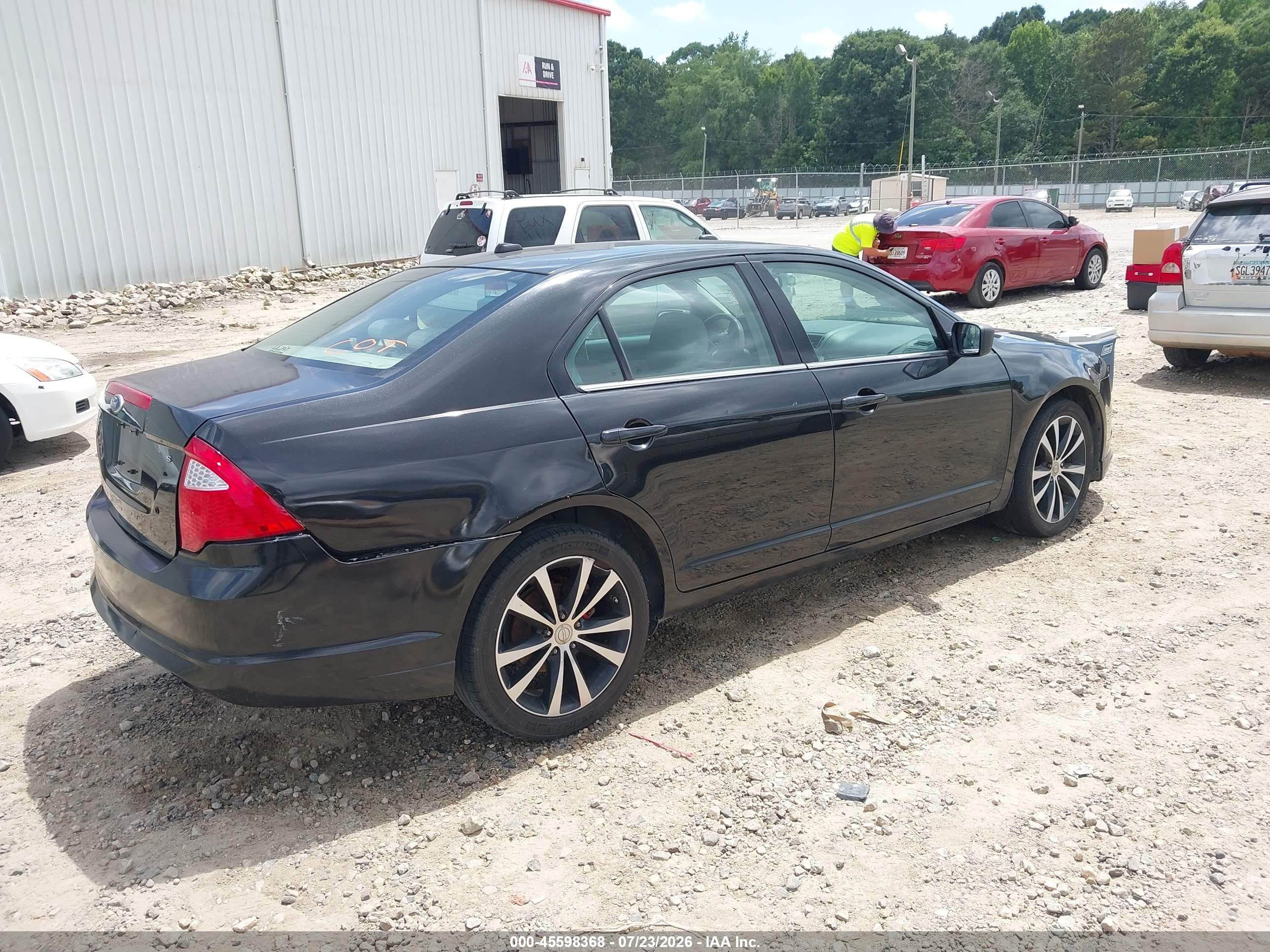 2010 Ford Fusion S Black vin: 3FAHP0GA9AR420585