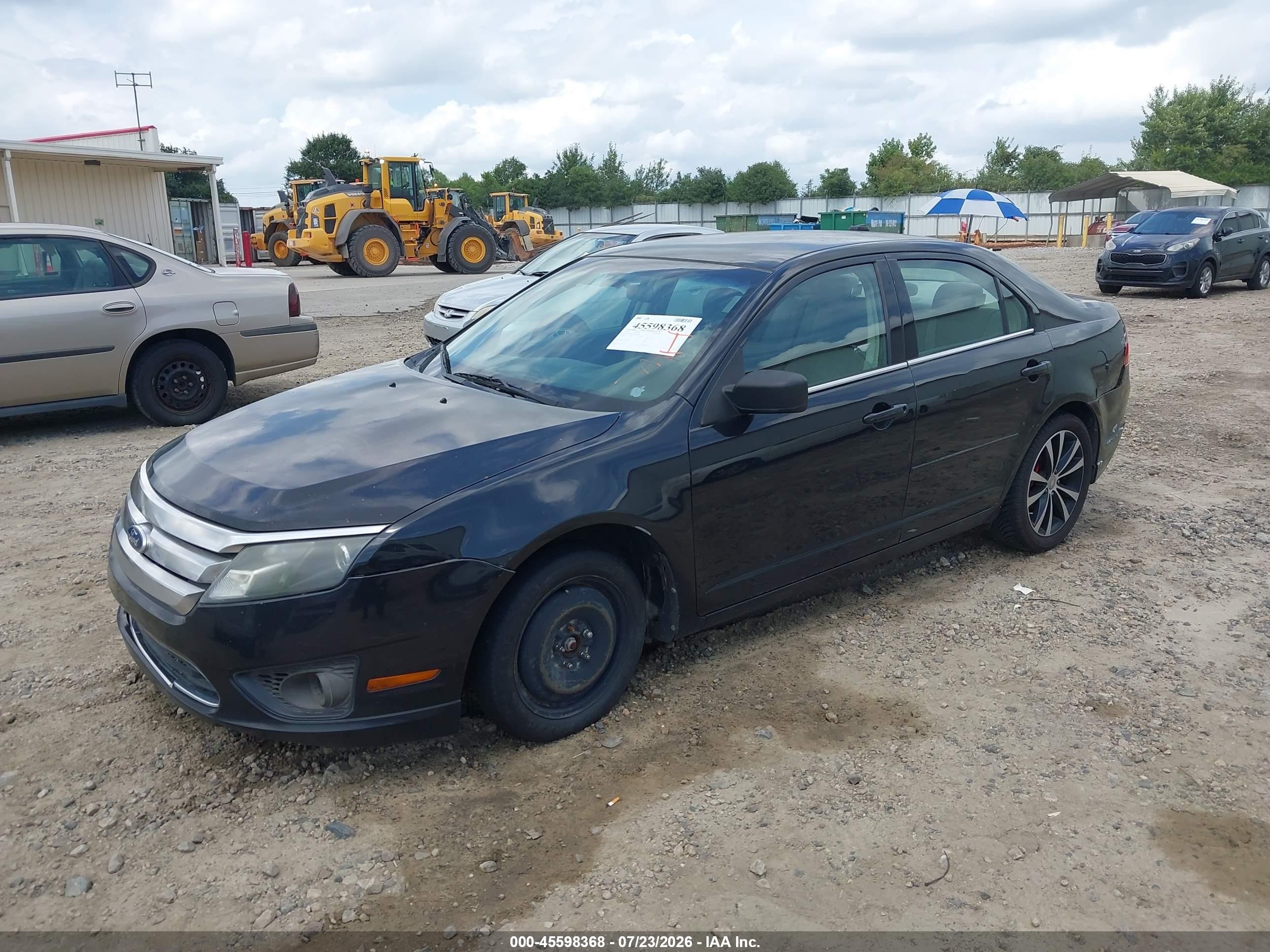 2010 Ford Fusion S Black vin: 3FAHP0GA9AR420585