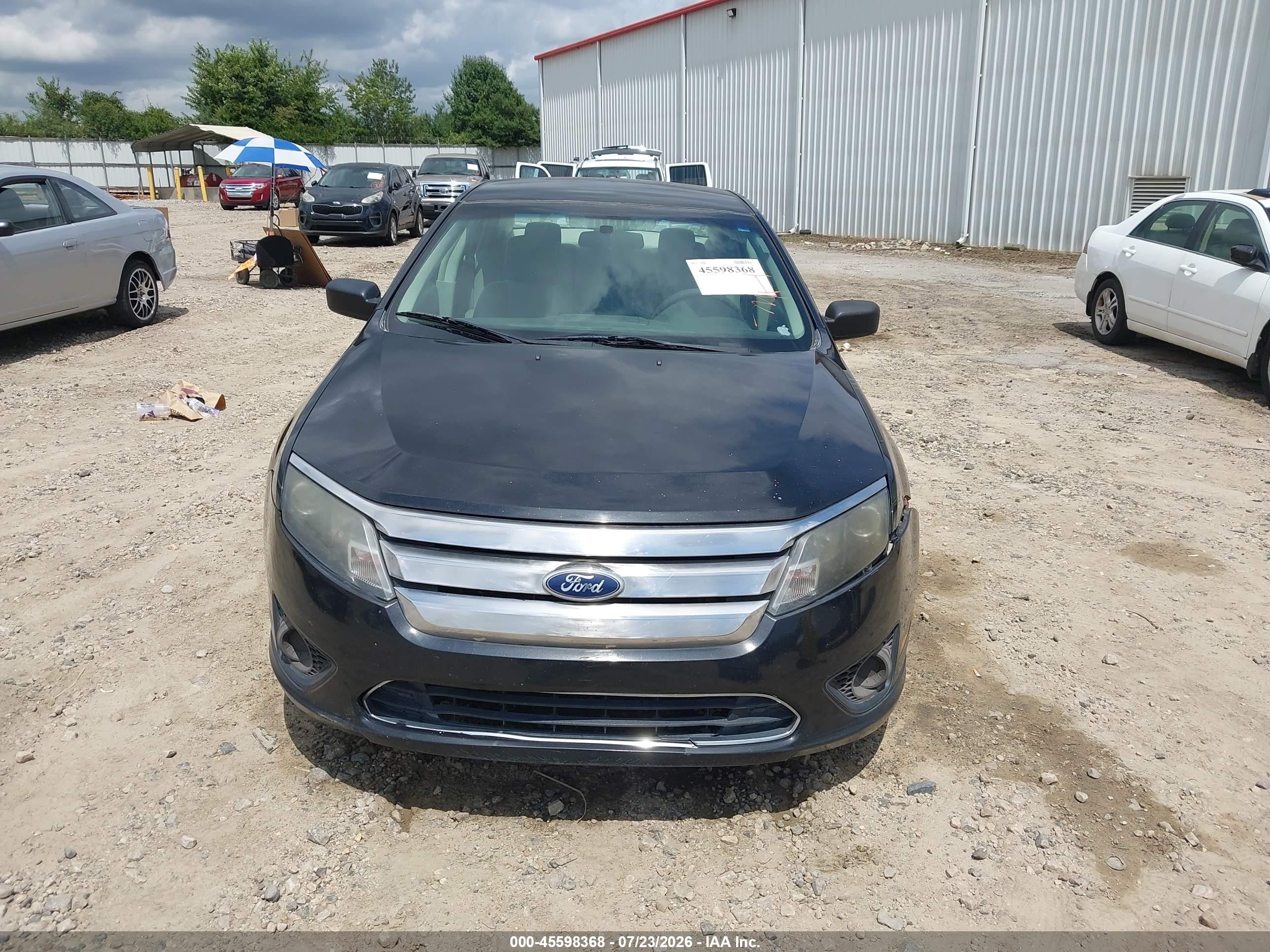 2010 Ford Fusion S Black vin: 3FAHP0GA9AR420585
