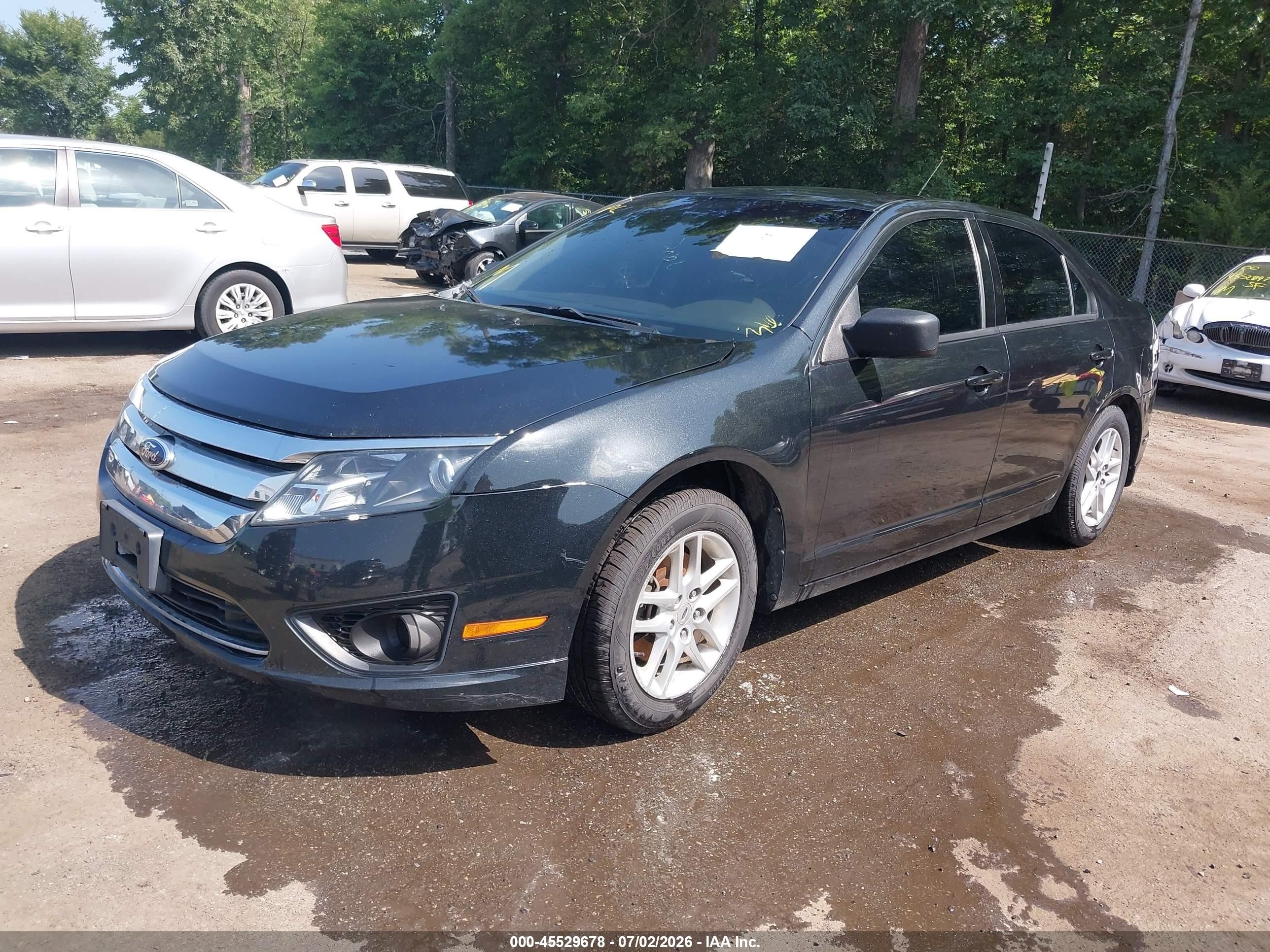 2012 Ford Fusion S Black vin: 3FAHP0GA9CR408634