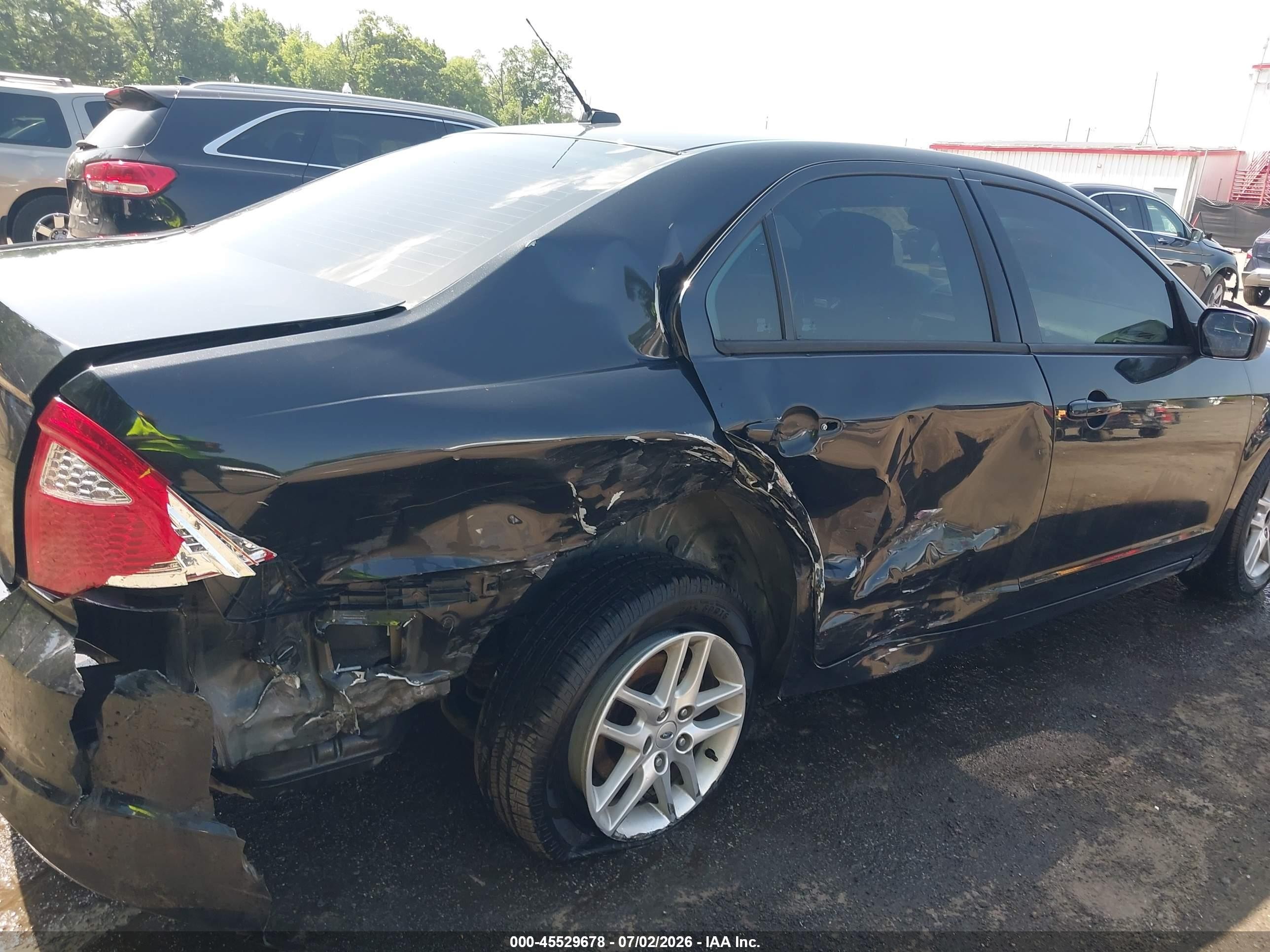 2012 Ford Fusion S Black vin: 3FAHP0GA9CR408634