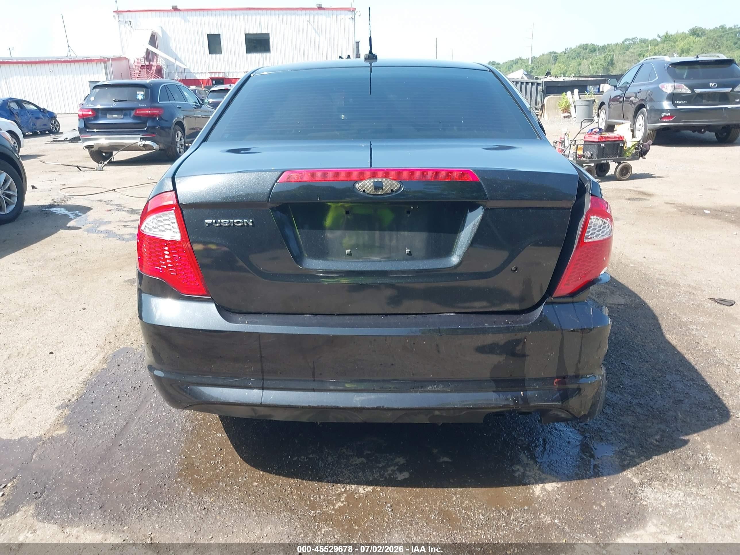 2012 Ford Fusion S Black vin: 3FAHP0GA9CR408634