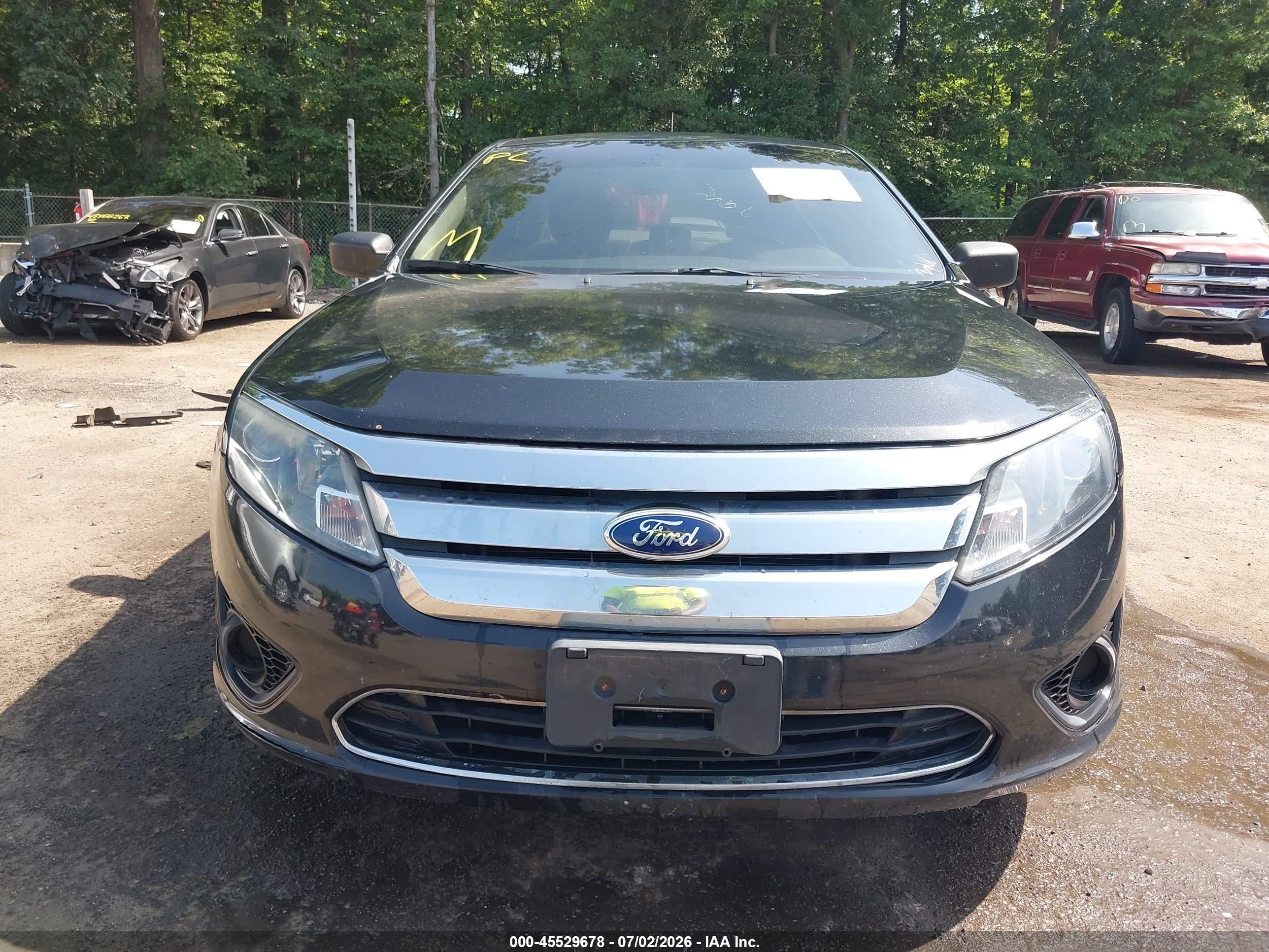 2012 Ford Fusion S Black vin: 3FAHP0GA9CR408634