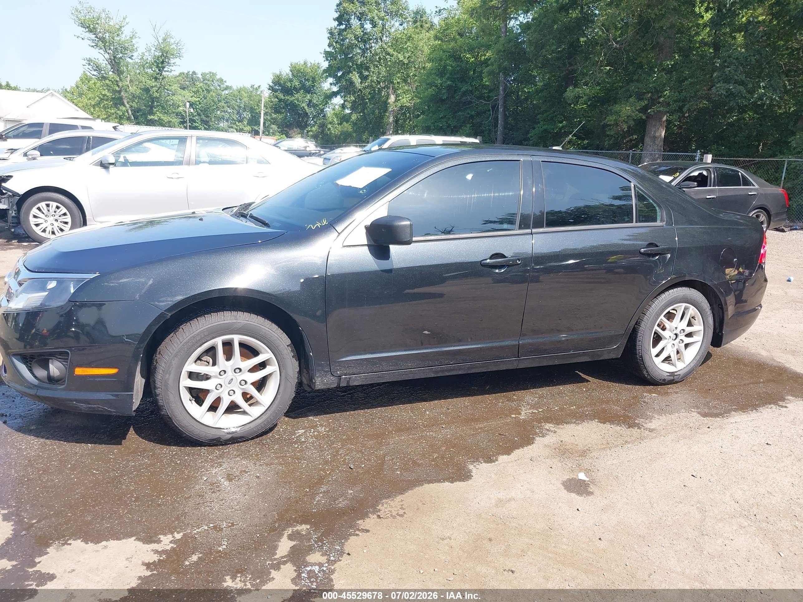 2012 Ford Fusion S Black vin: 3FAHP0GA9CR408634