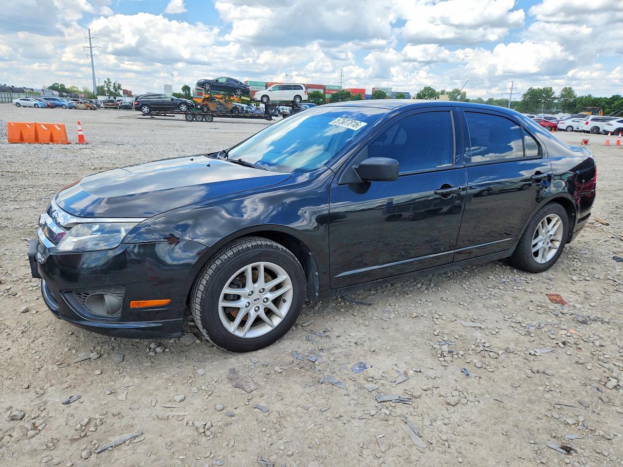 2012 Ford Fusion S Black vin: 3FAHP0GA9CR440824