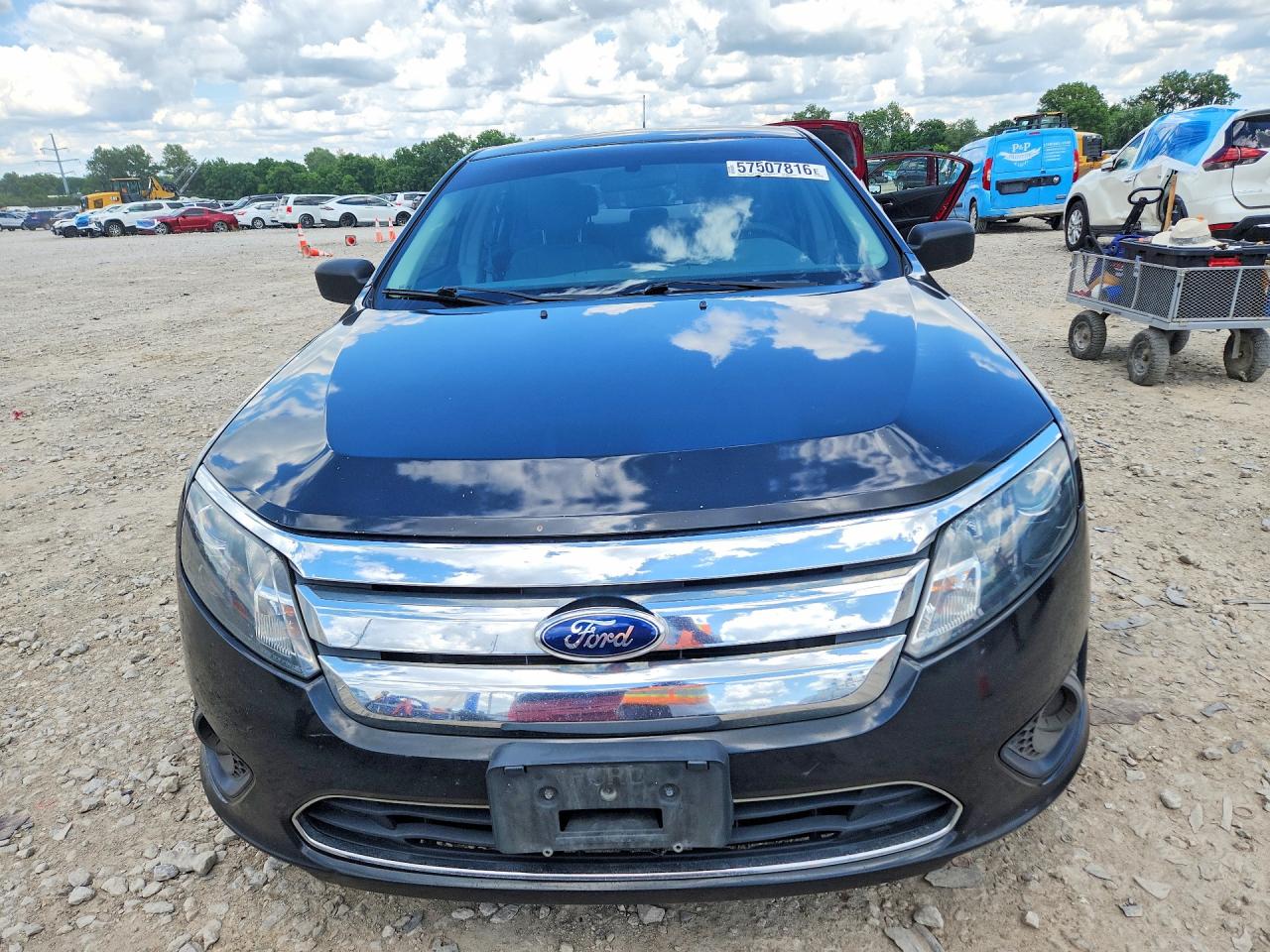 2012 Ford Fusion S Black vin: 3FAHP0GA9CR440824