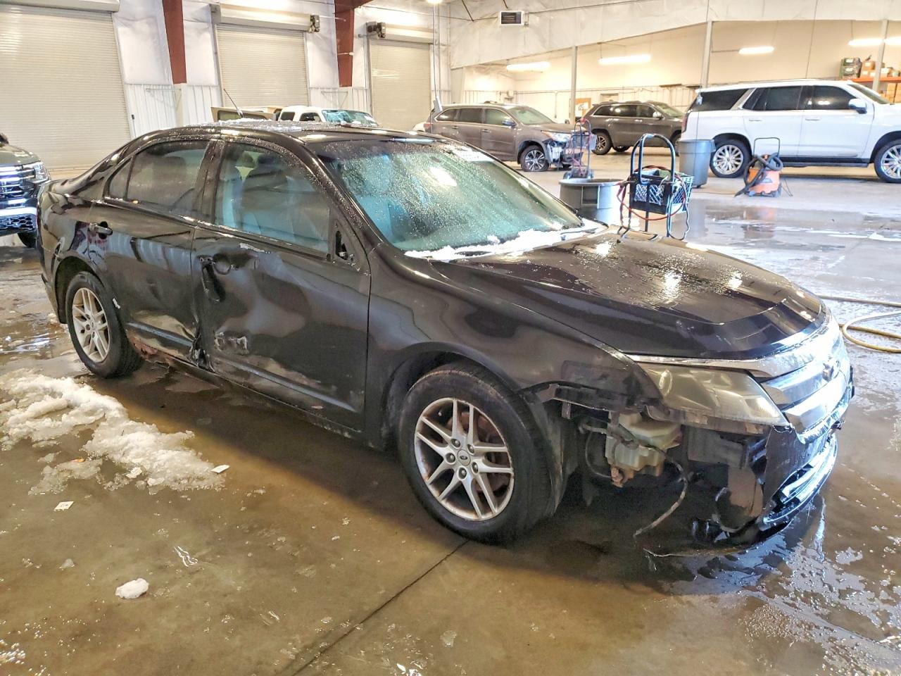 2012 Ford Fusion S Black vin: 3FAHP0GAXCR353529