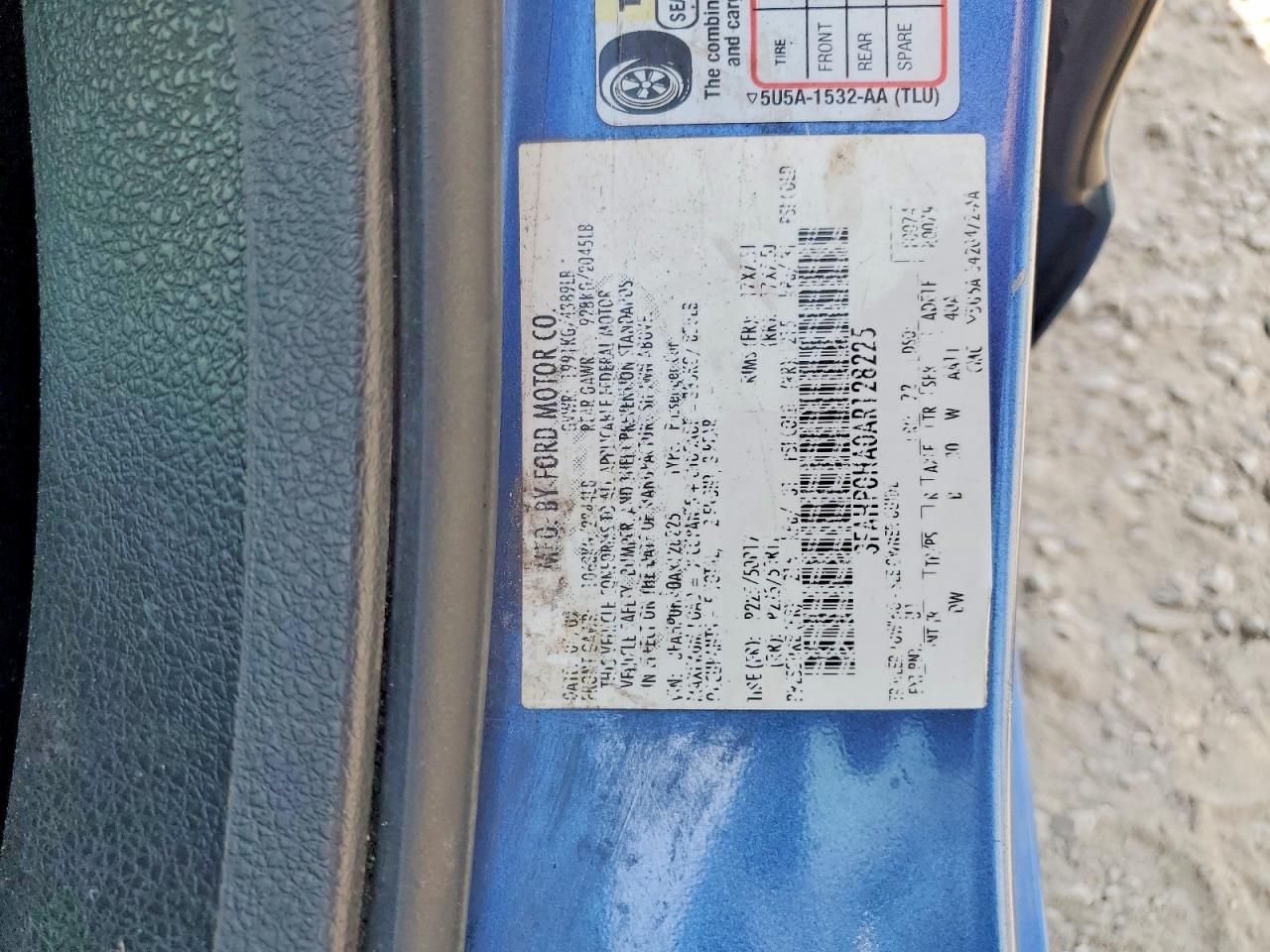 2010 Ford Fusion Se Blue vin: 3FAHP0HA0AR128225