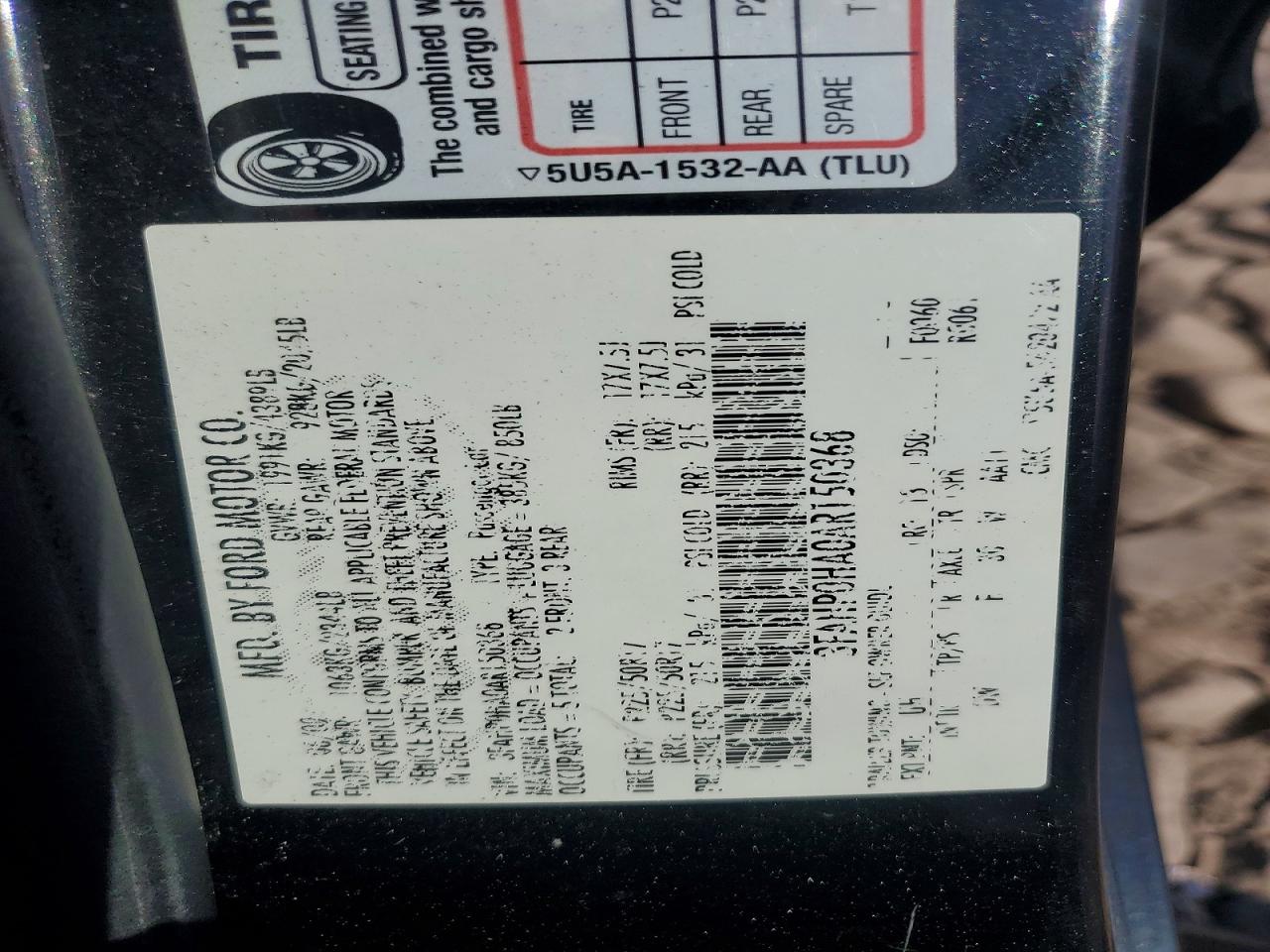 2010 Ford Fusion Se Black vin: 3FAHP0HA0AR150368