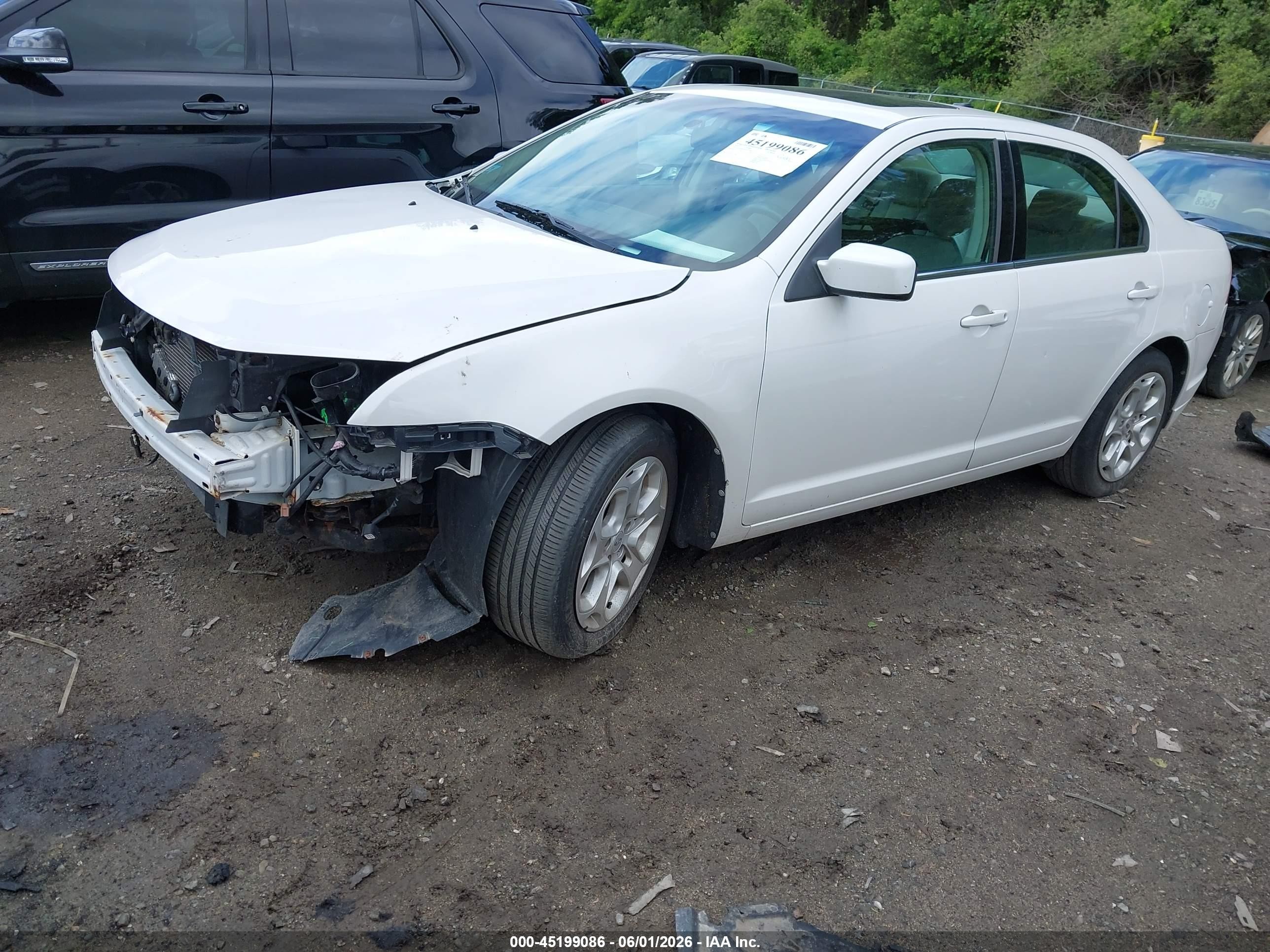 2010 Ford Fusion Se White vin: 3FAHP0HA0AR165484