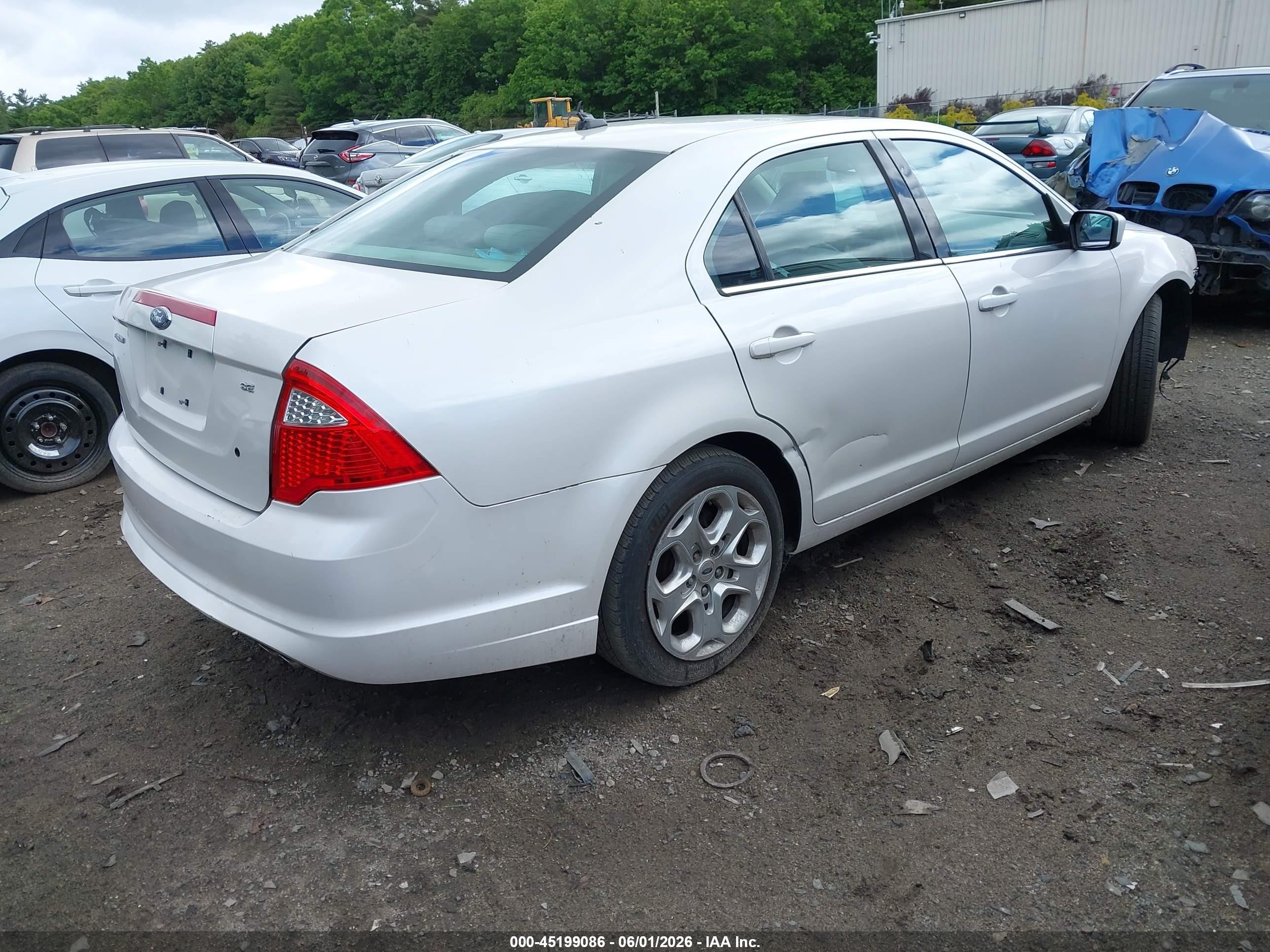 2010 Ford Fusion Se White vin: 3FAHP0HA0AR165484