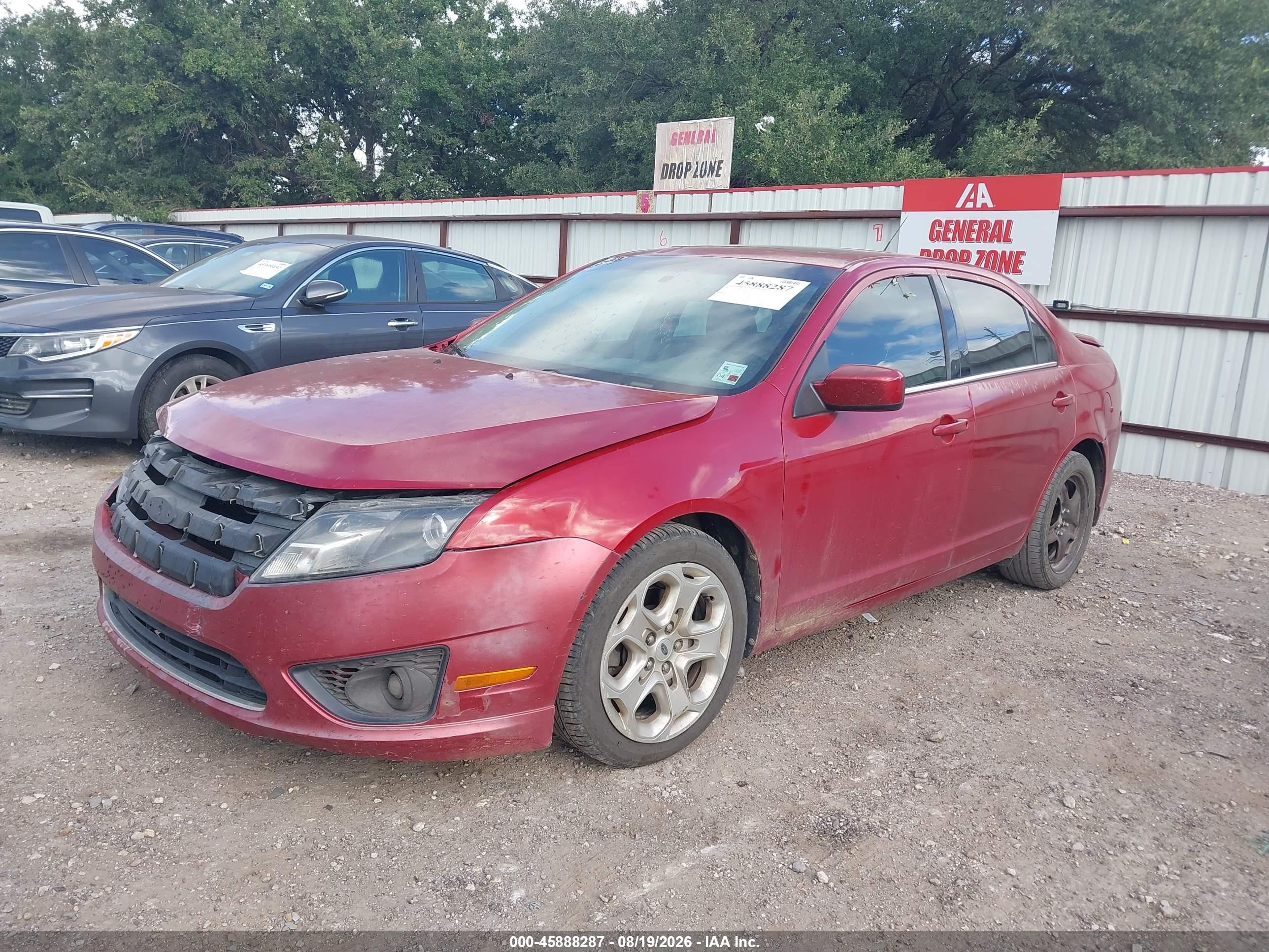 2010 Ford Fusion Se Red vin: 3FAHP0HA0AR233329