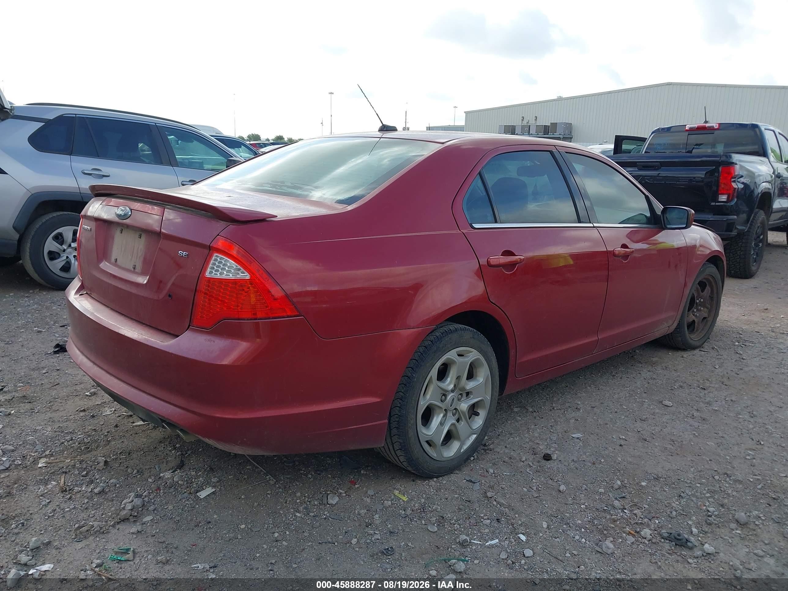 2010 Ford Fusion Se Red vin: 3FAHP0HA0AR233329