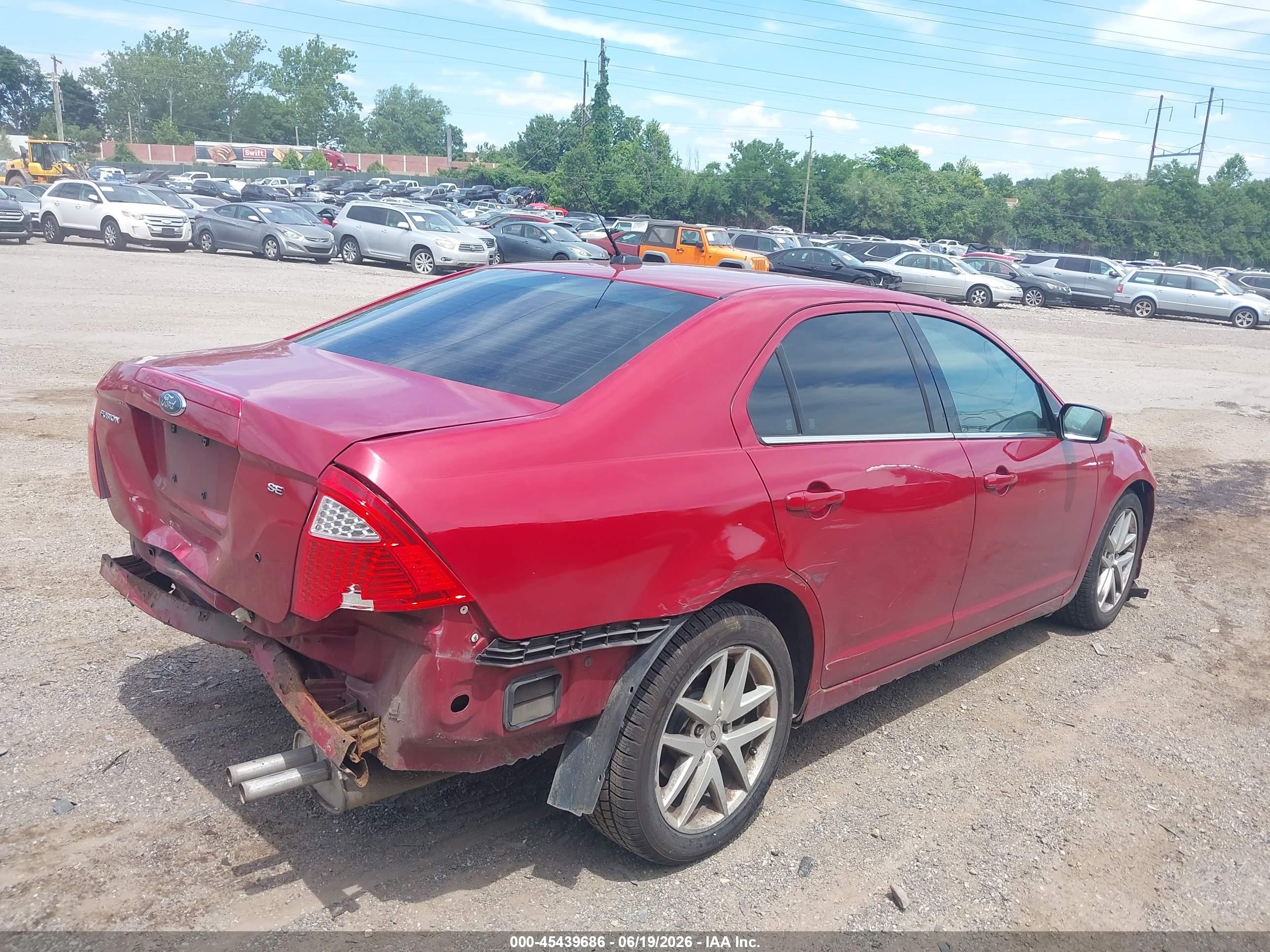 2010 Ford Fusion Se Red vin: 3FAHP0HA0AR259154