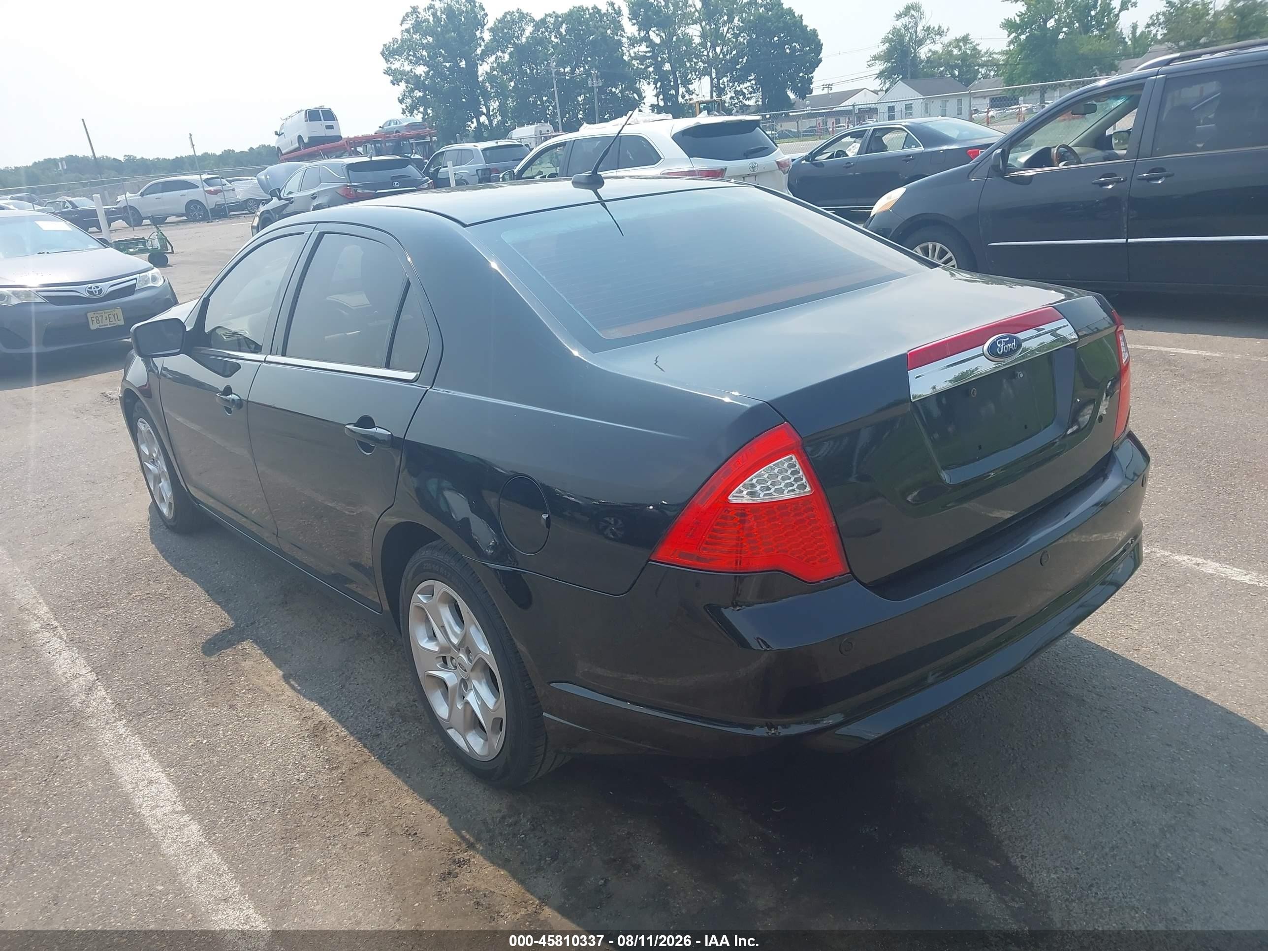 2010 Ford Fusion Se Black vin: 3FAHP0HA0AR345368