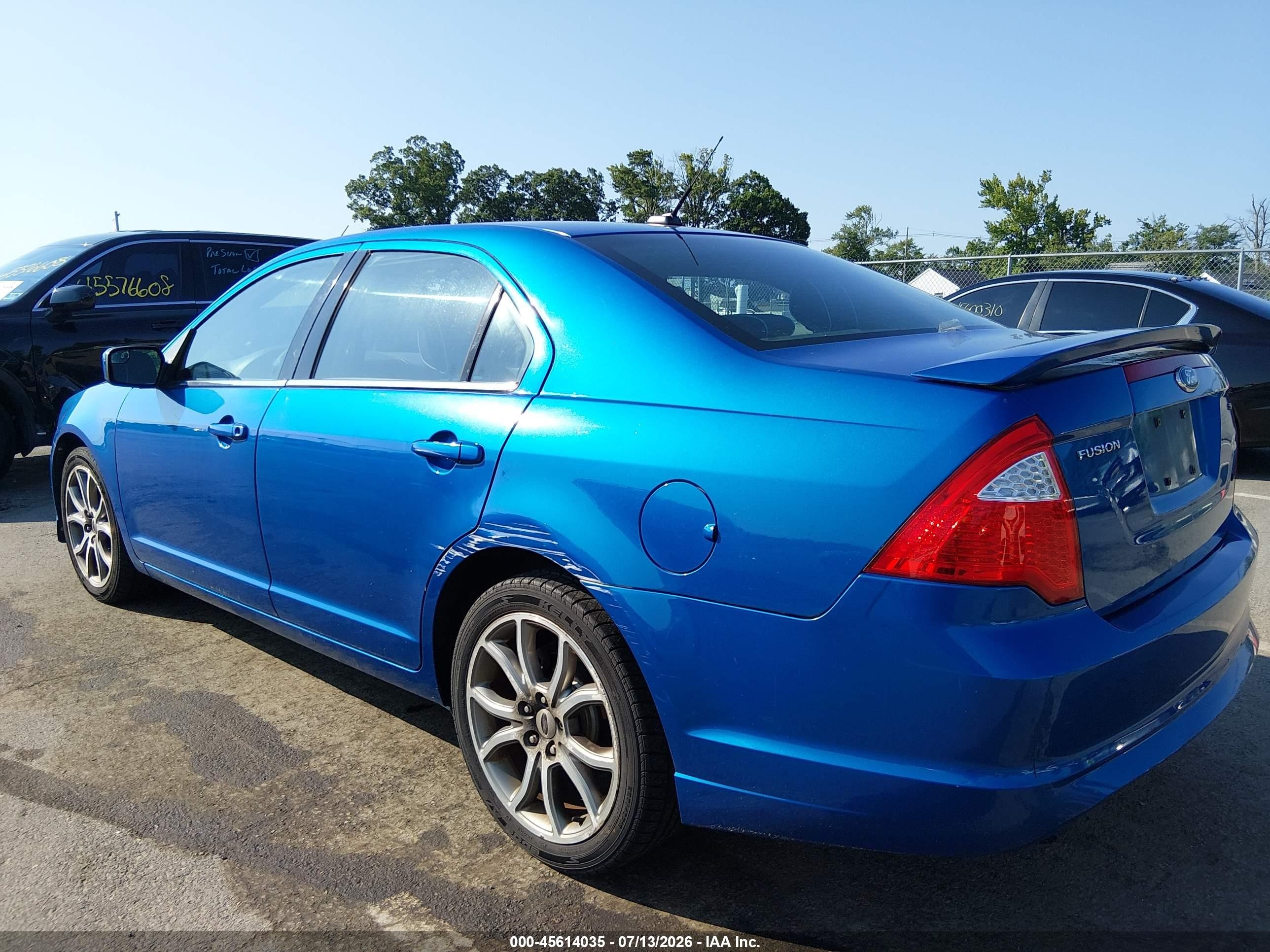 2011 Ford Fusion Se Blue vin: 3FAHP0HA0BR199104