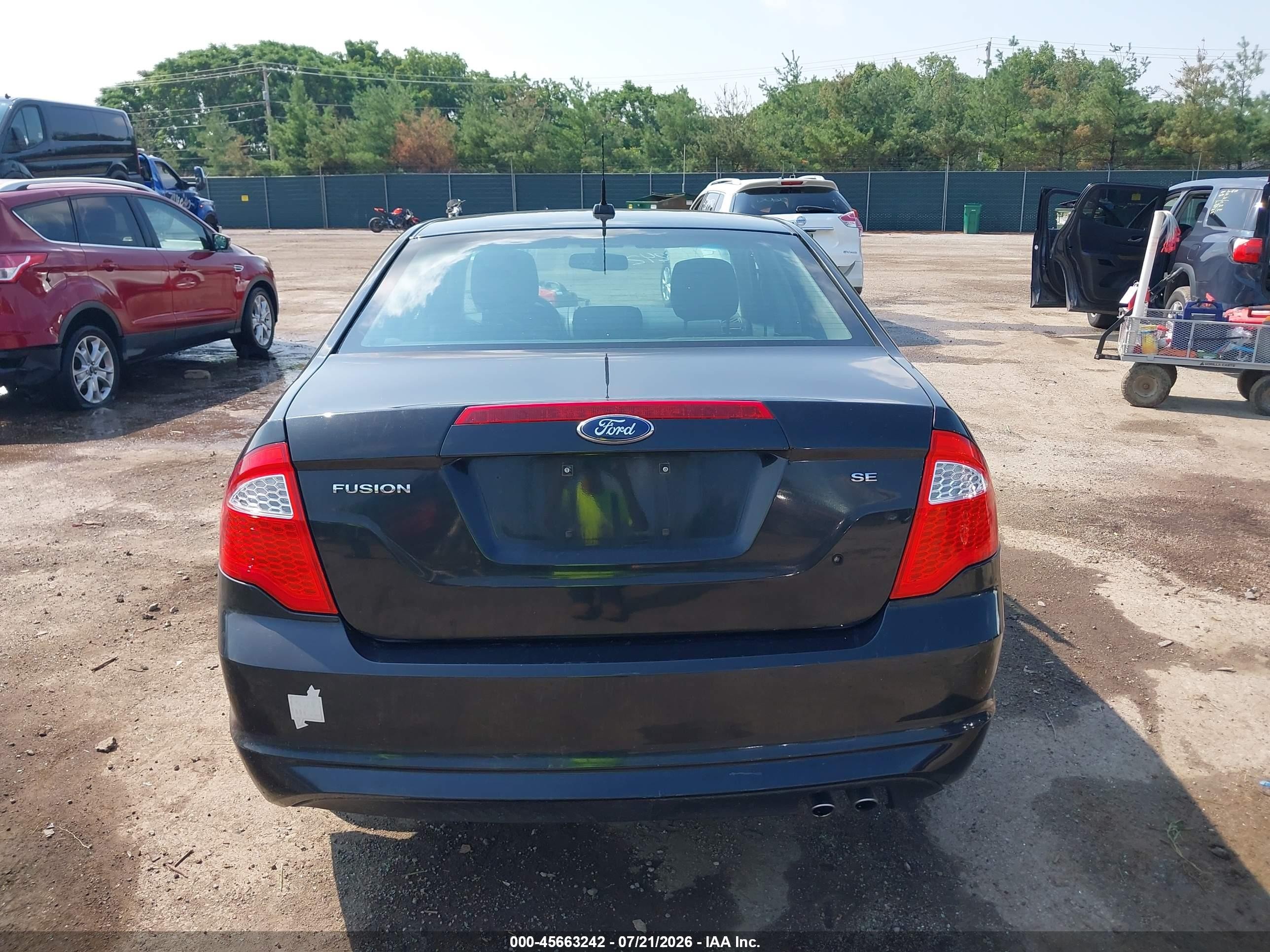 2011 Ford Fusion Se Black vin: 3FAHP0HA0BR284539