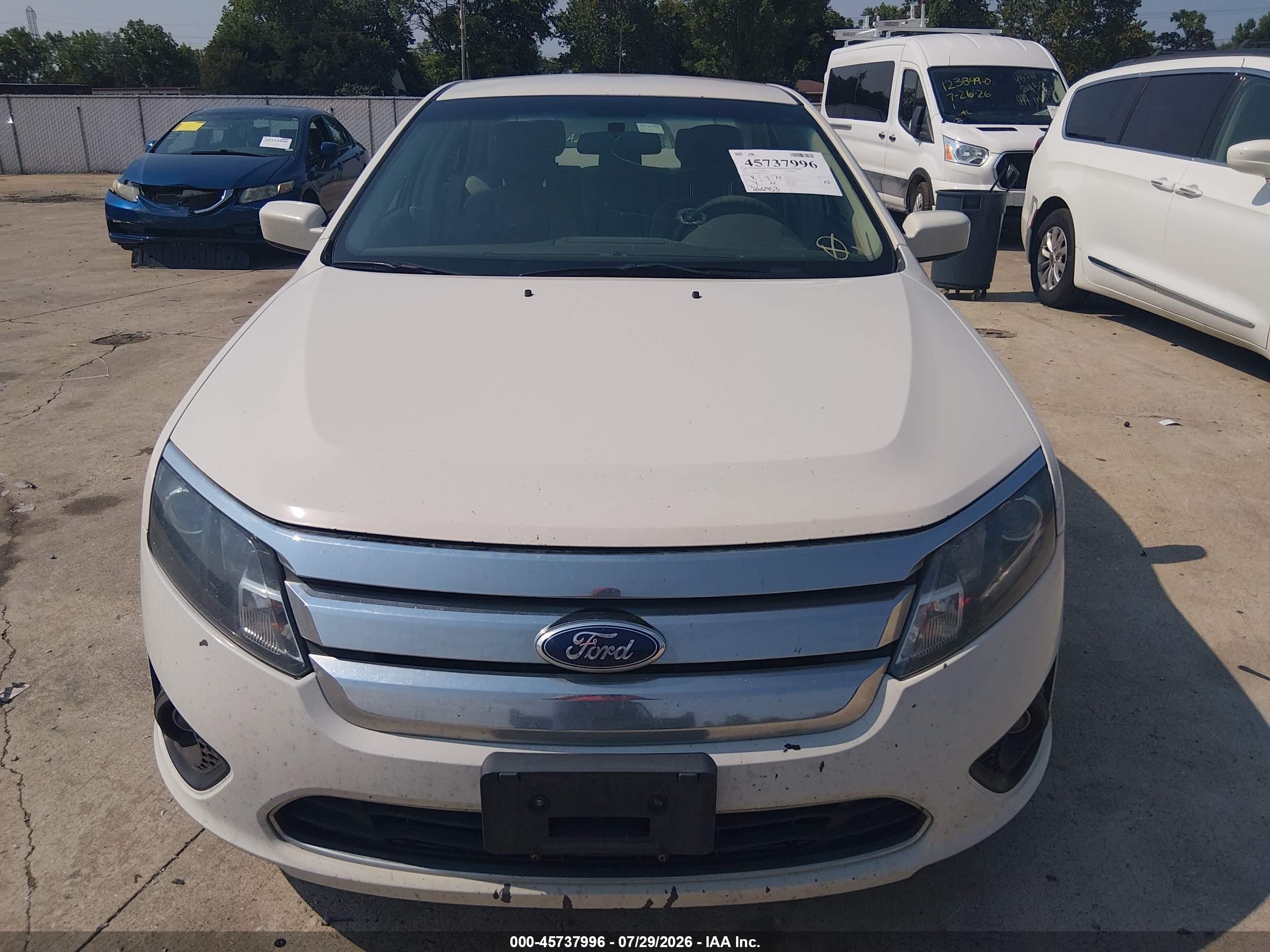 2011 Ford Fusion Se Белый vin: 3FAHP0HA0BR309732