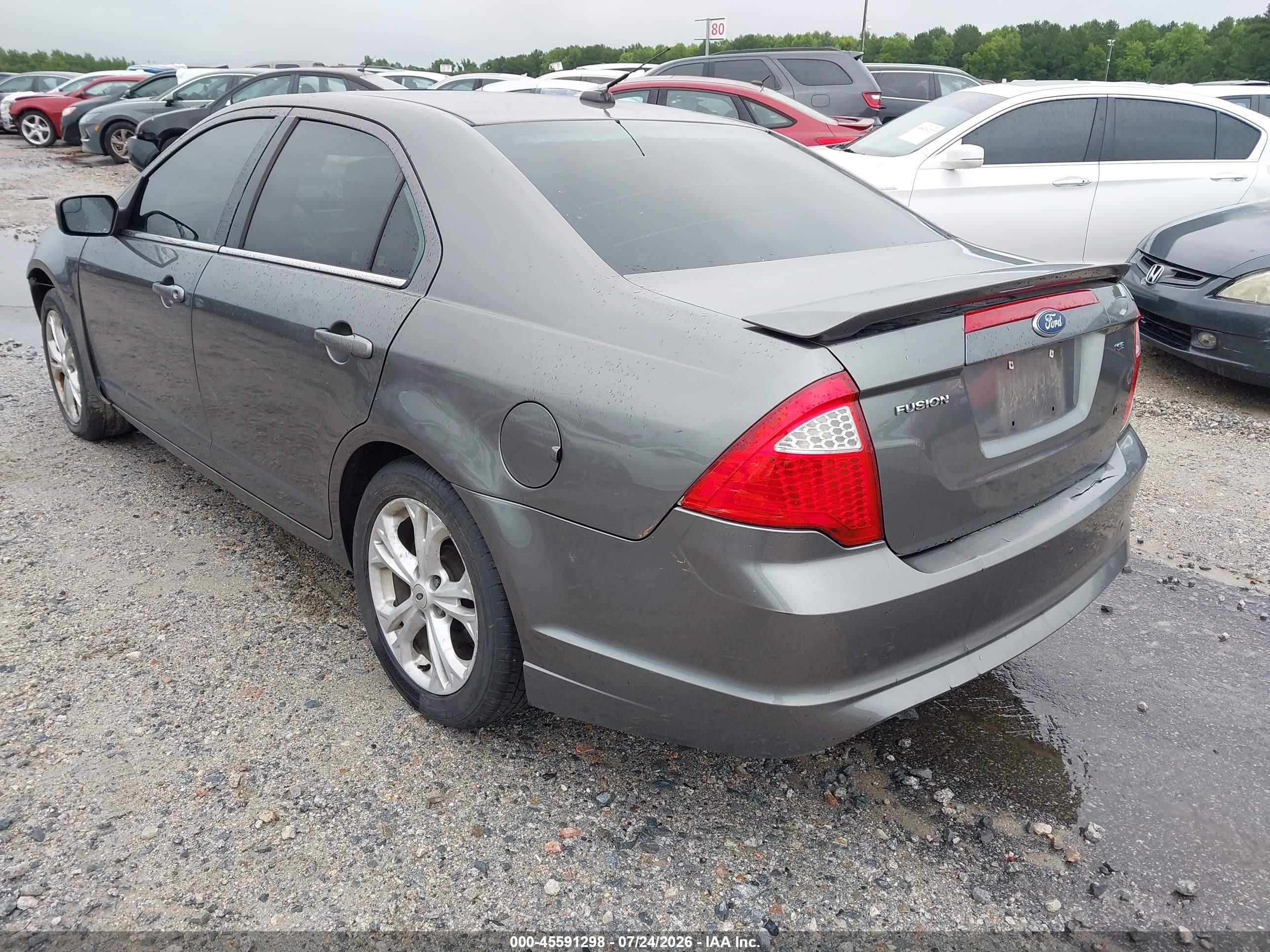 2012 Ford Fusion Se Gray vin: 3FAHP0HA0CR135274