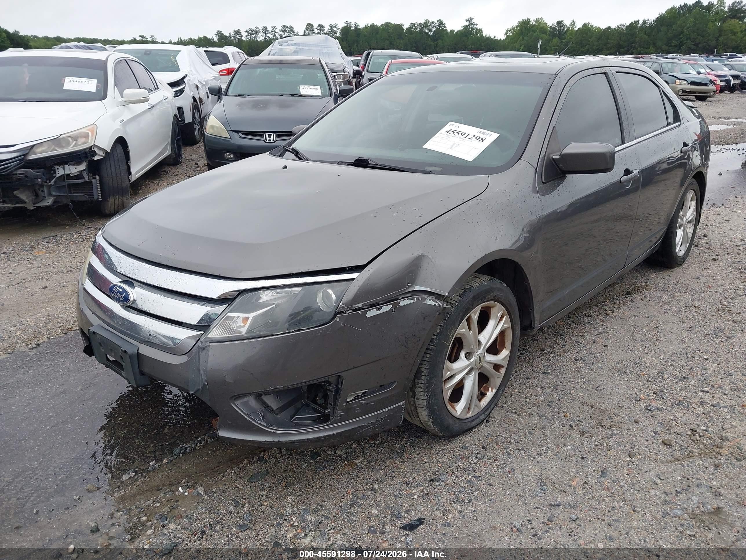 2012 Ford Fusion Se Gray vin: 3FAHP0HA0CR135274