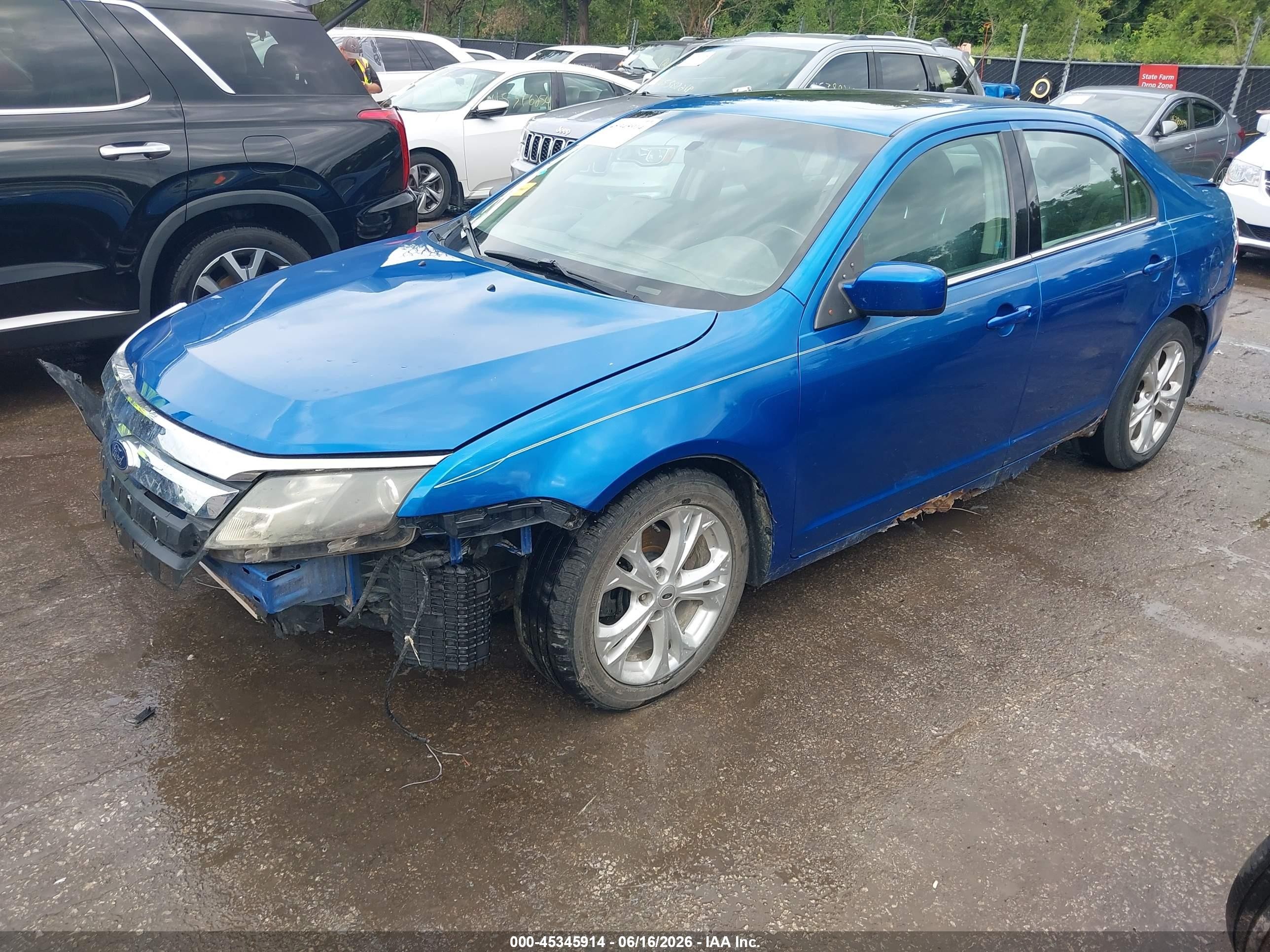 2012 Ford Fusion Se Blue vin: 3FAHP0HA0CR205422