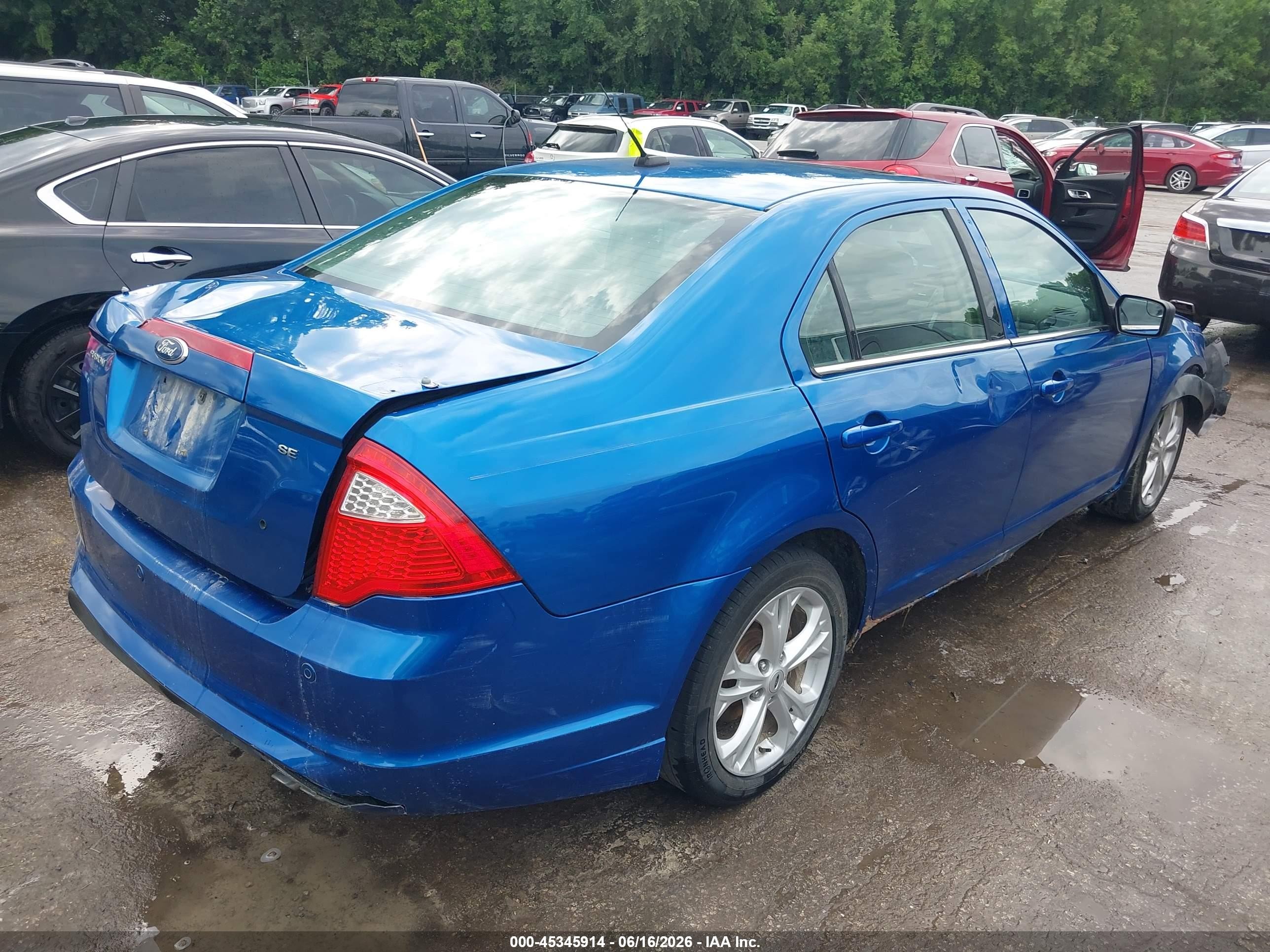 2012 Ford Fusion Se Blue vin: 3FAHP0HA0CR205422