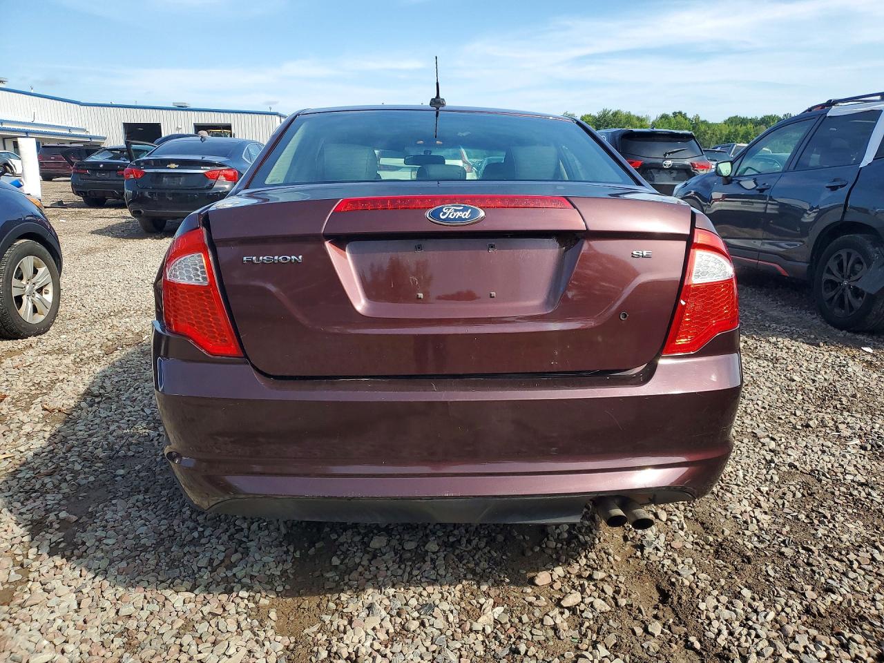 2012 Ford Fusion Se Burgundy vin: 3FAHP0HA0CR209101