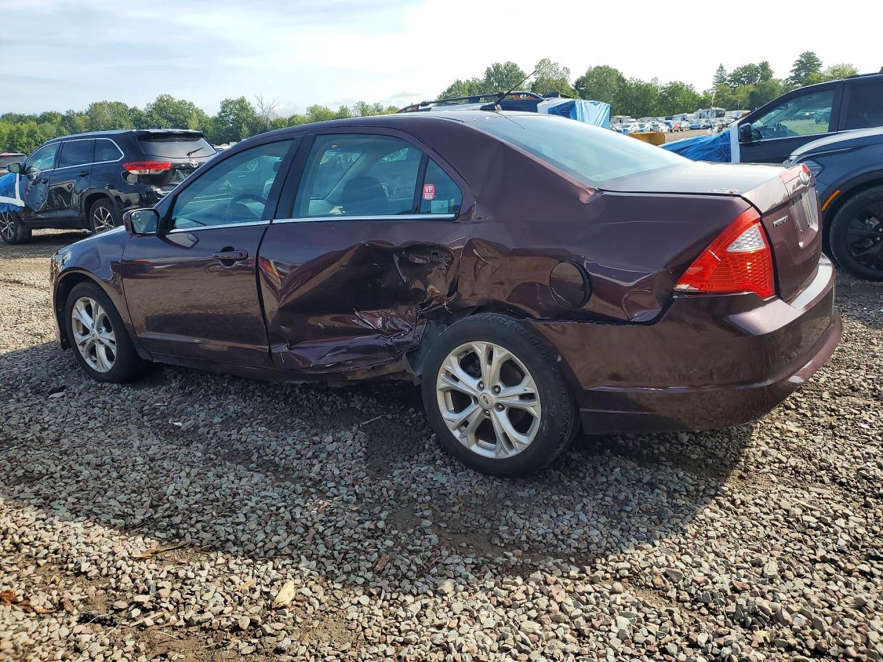 2012 Ford Fusion Se Burgundy vin: 3FAHP0HA0CR209101