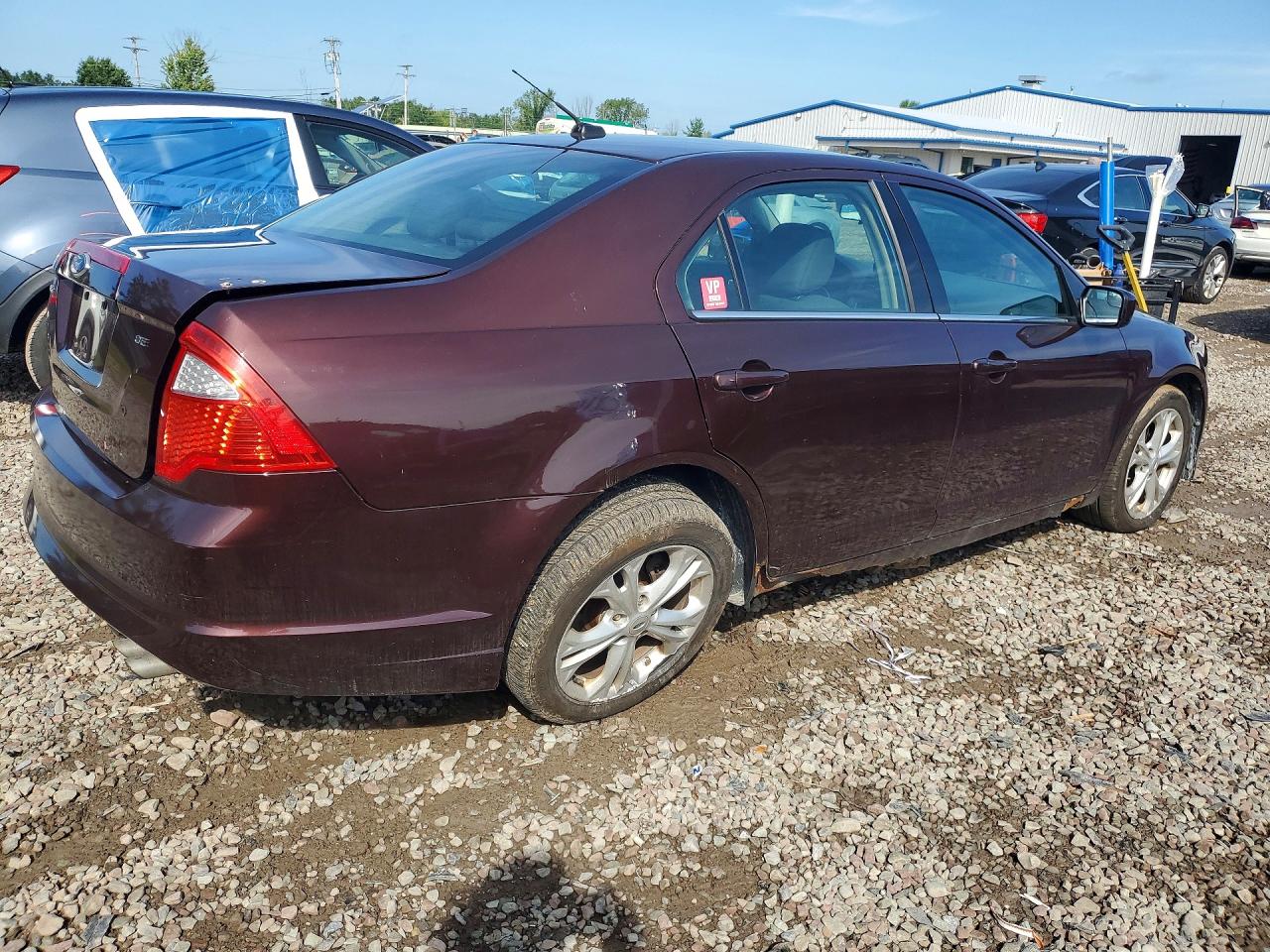 2012 Ford Fusion Se Burgundy vin: 3FAHP0HA0CR209101