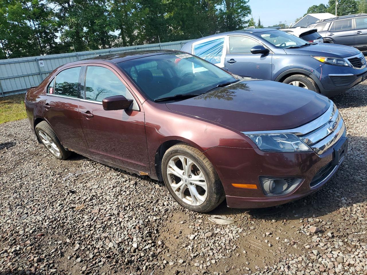 2012 Ford Fusion Se Burgundy vin: 3FAHP0HA0CR209101
