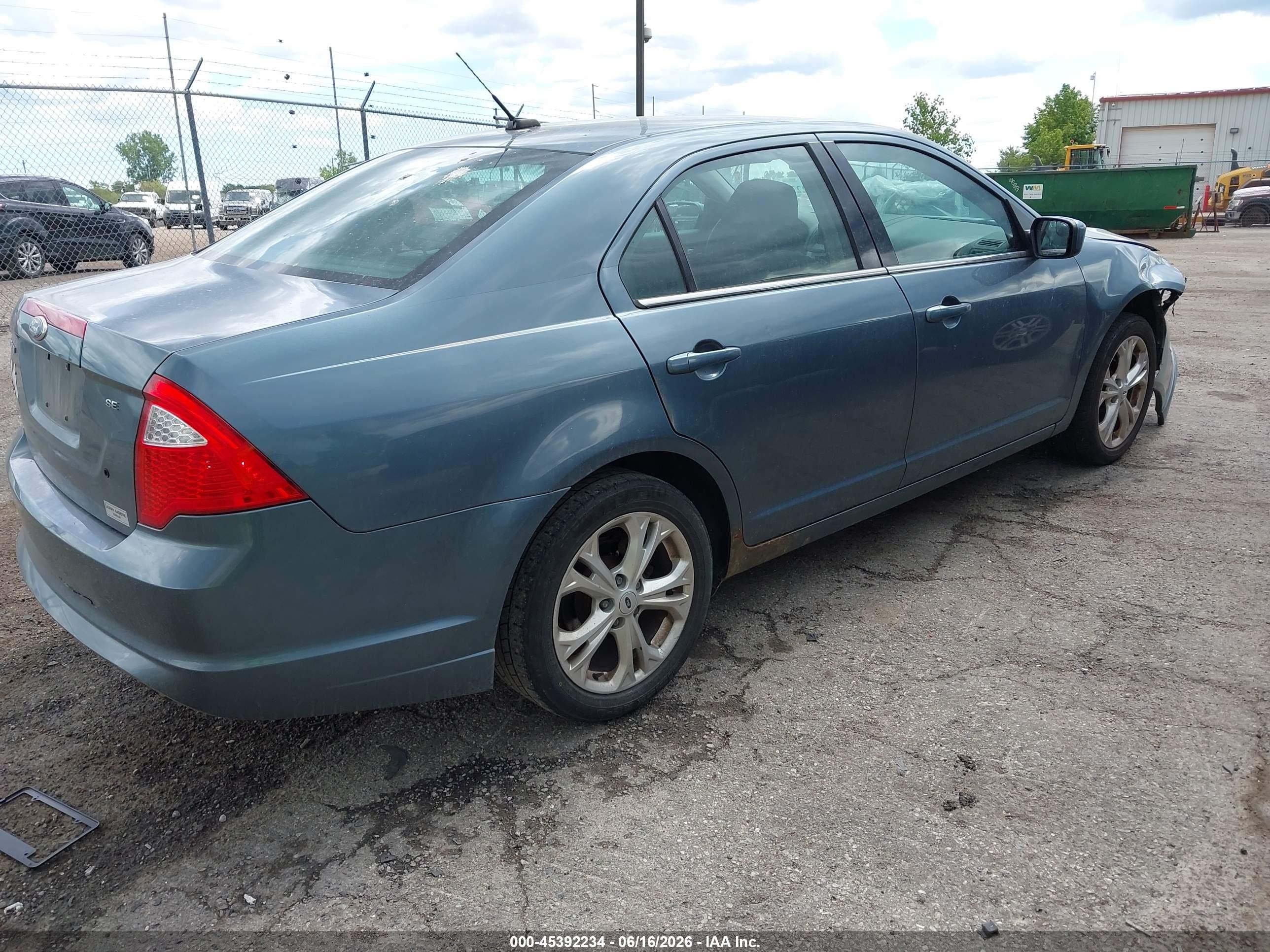 2012 Ford Fusion Se Gray vin: 3FAHP0HA0CR226660