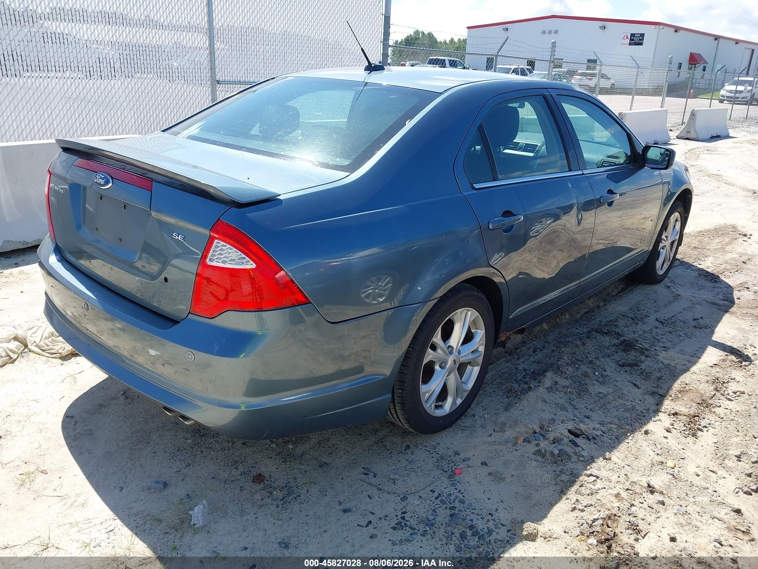 2012 Ford Fusion Se Blue vin: 3FAHP0HA0CR244429
