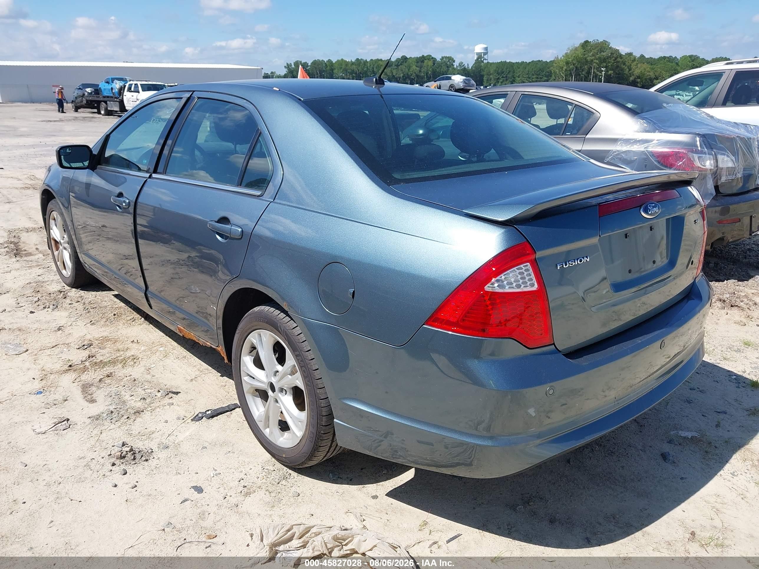 2012 Ford Fusion Se Blue vin: 3FAHP0HA0CR244429