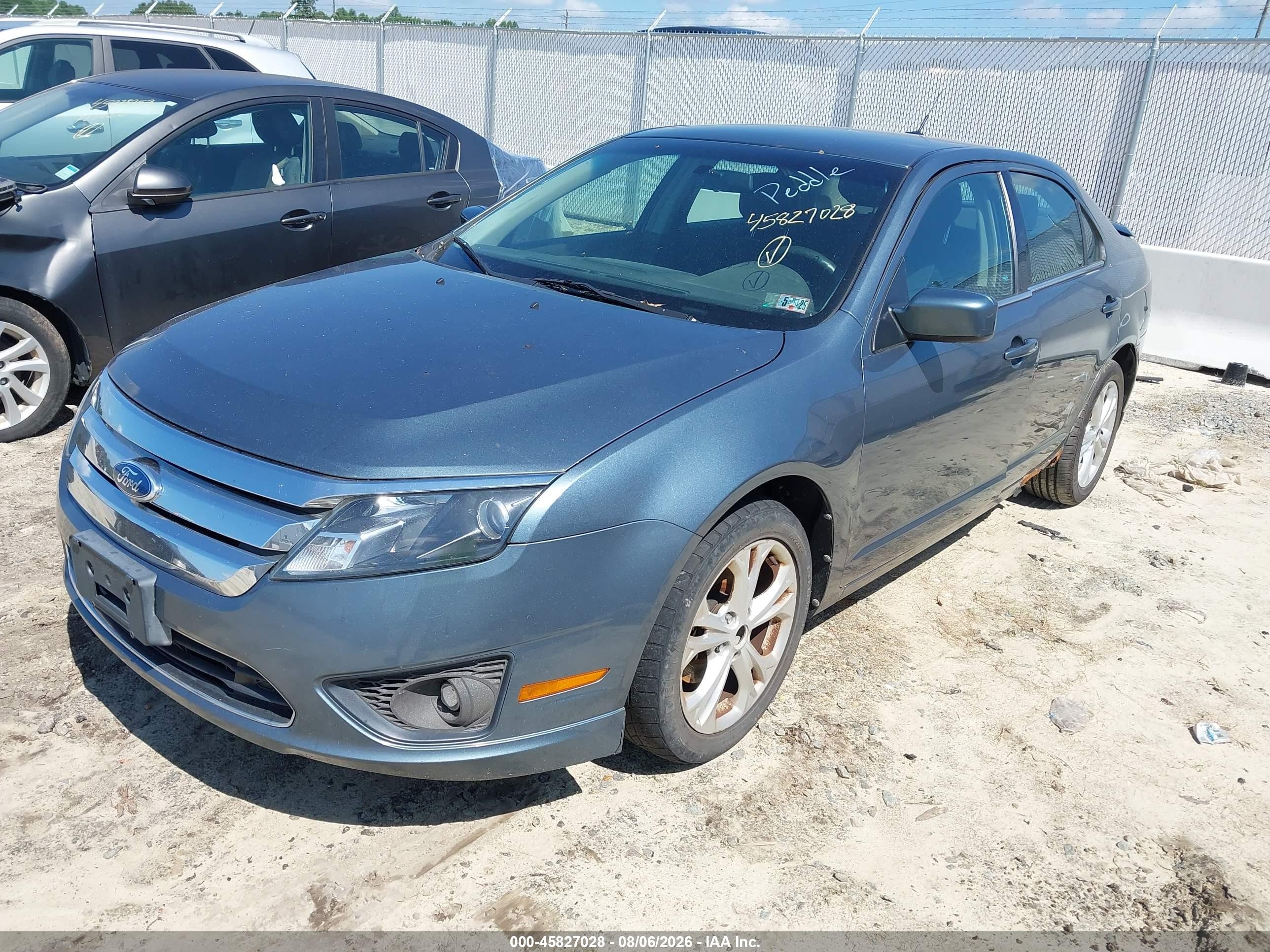 2012 Ford Fusion Se Blue vin: 3FAHP0HA0CR244429