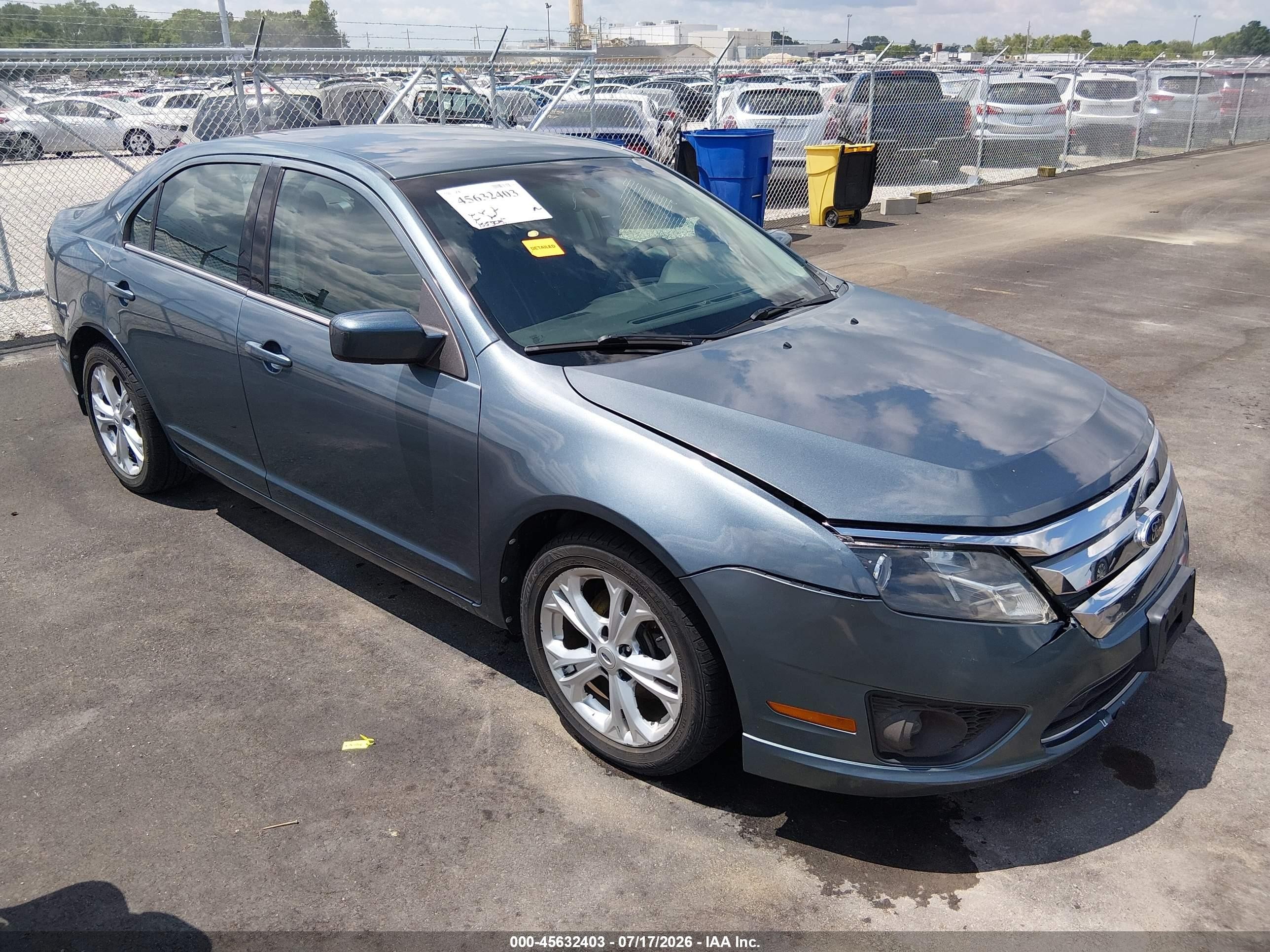 2012 Ford Fusion Se Blue vin: 3FAHP0HA0CR289659