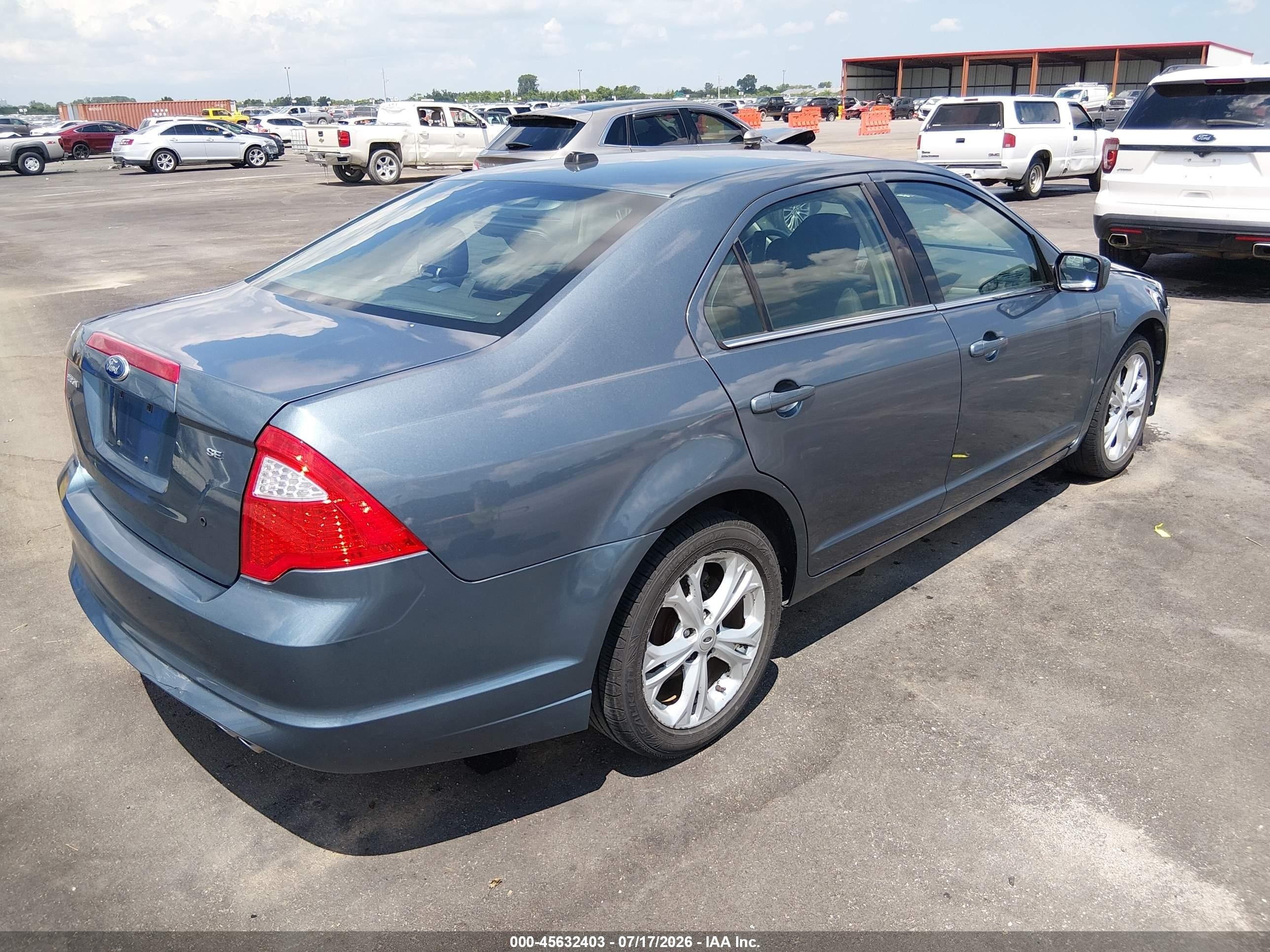 2012 Ford Fusion Se Синий vin: 3FAHP0HA0CR289659