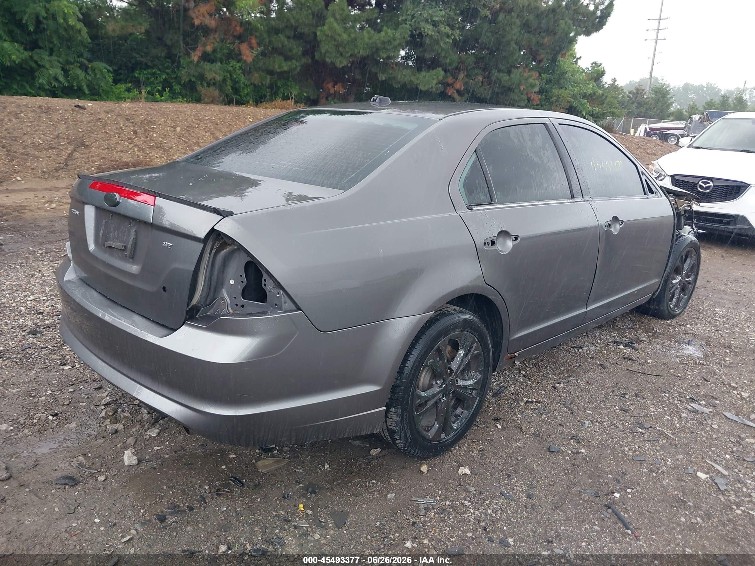 2012 Ford Fusion Se Gray vin: 3FAHP0HA0CR307738