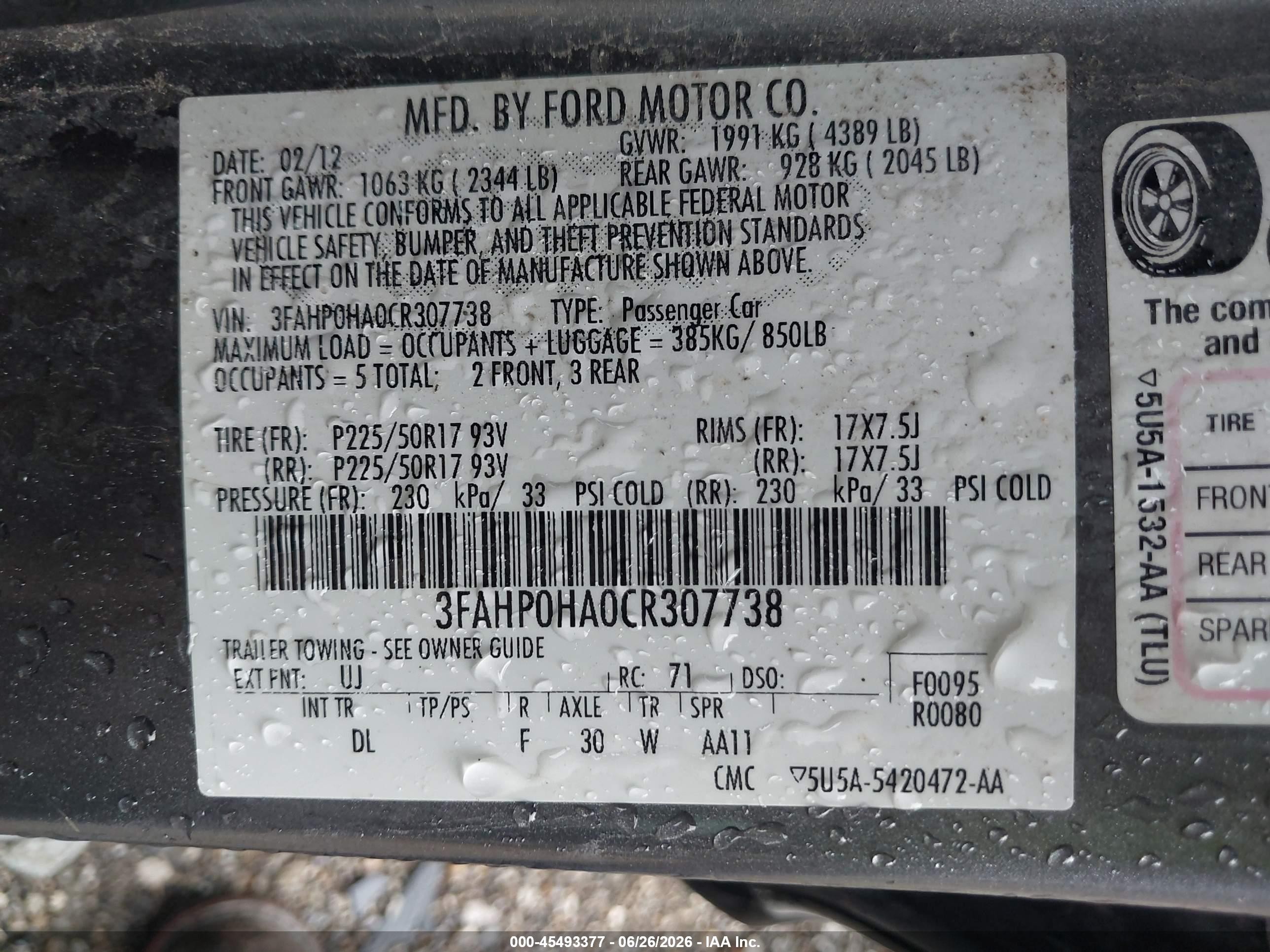 2012 Ford Fusion Se Gray vin: 3FAHP0HA0CR307738
