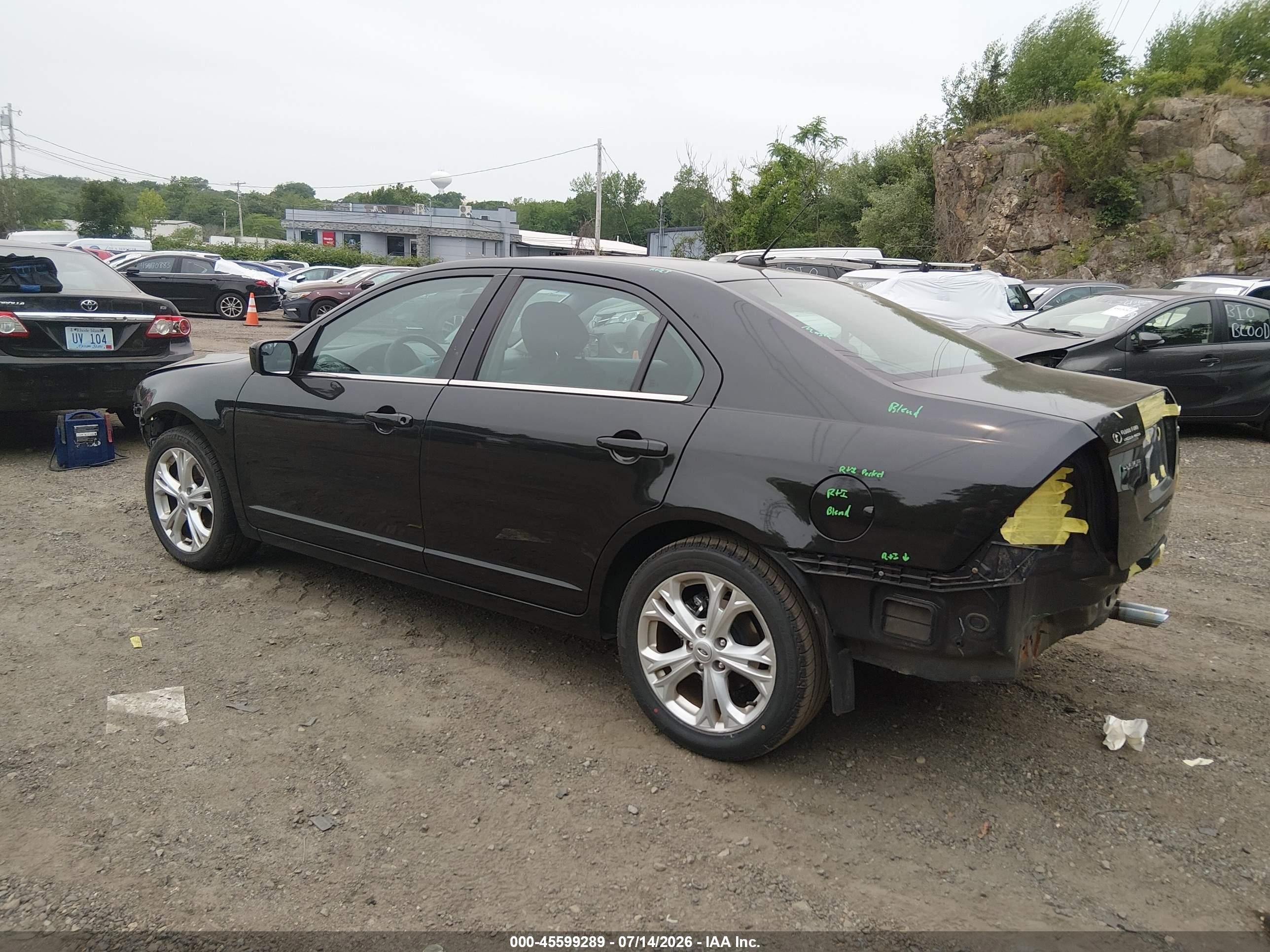 2012 Ford Fusion Se Black vin: 3FAHP0HA0CR358172
