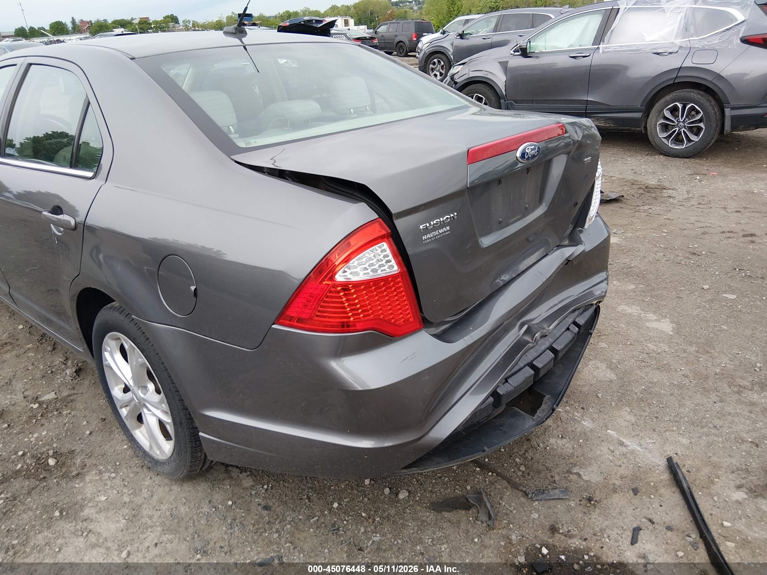 2012 Ford Fusion Se Серый vin: 3FAHP0HA0CR371469
