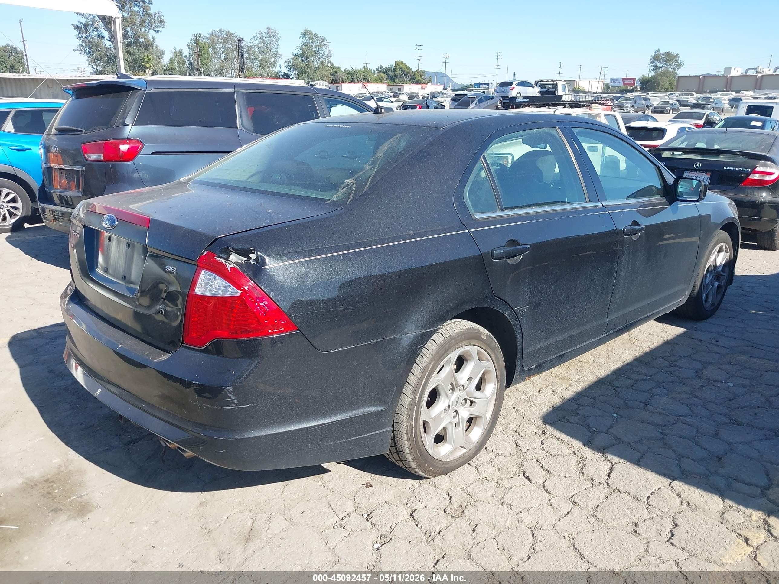 2010 Ford Fusion Se Black vin: 3FAHP0HA1AR101518