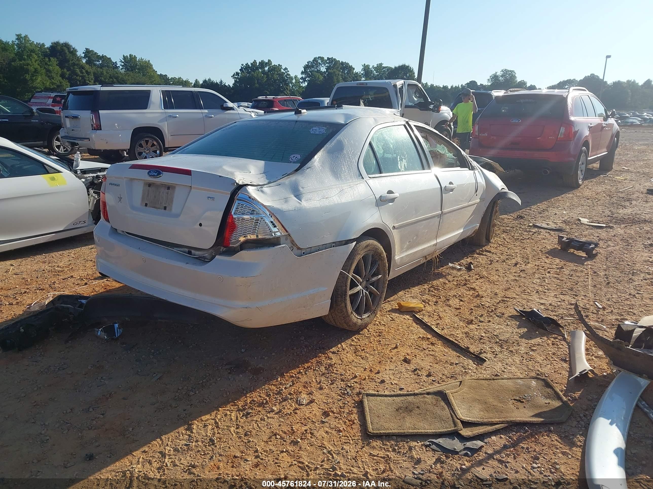 2010 Ford Fusion Se White vin: 3FAHP0HA1AR116164